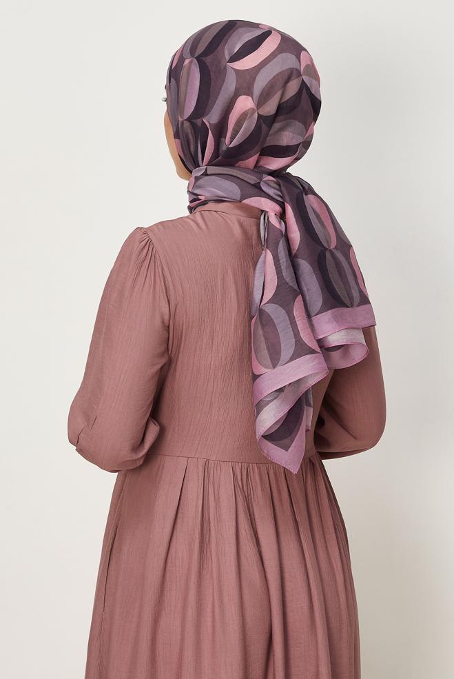 Vêtements hijab ROSE CHÂLE À MOTIFS ALVINA 8667 - ALVİNA