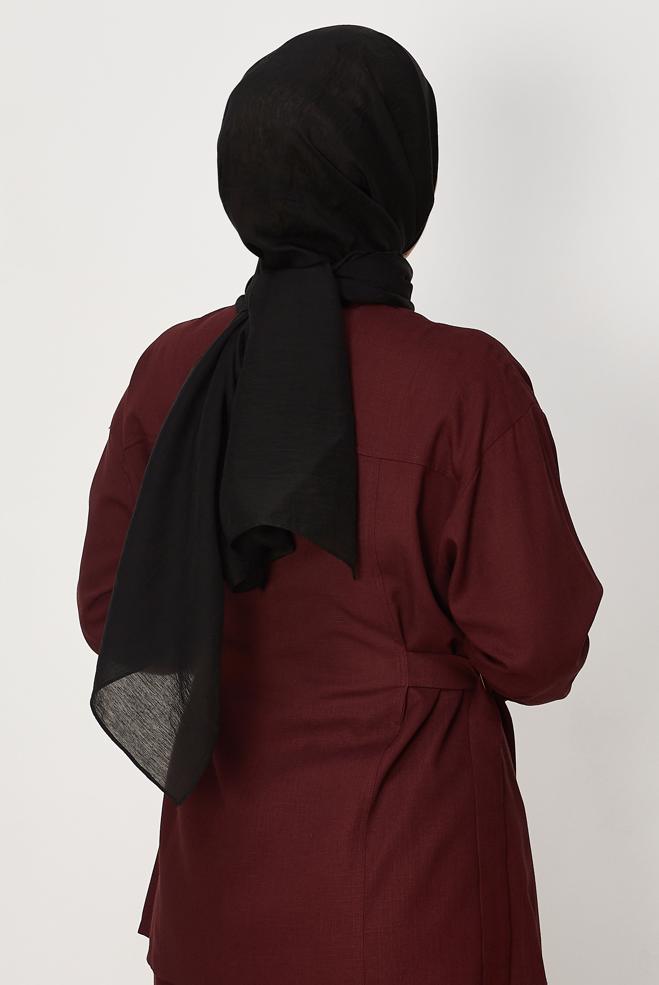 Tesettür giyim SİYAH ALVİNA ALLURE ŞAL 8668 - ALVİNA