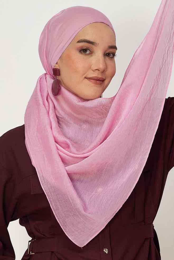 Tesettür giyim PEMBE ALVİNA ALLURE ŞAL 8668 - ALVİNA