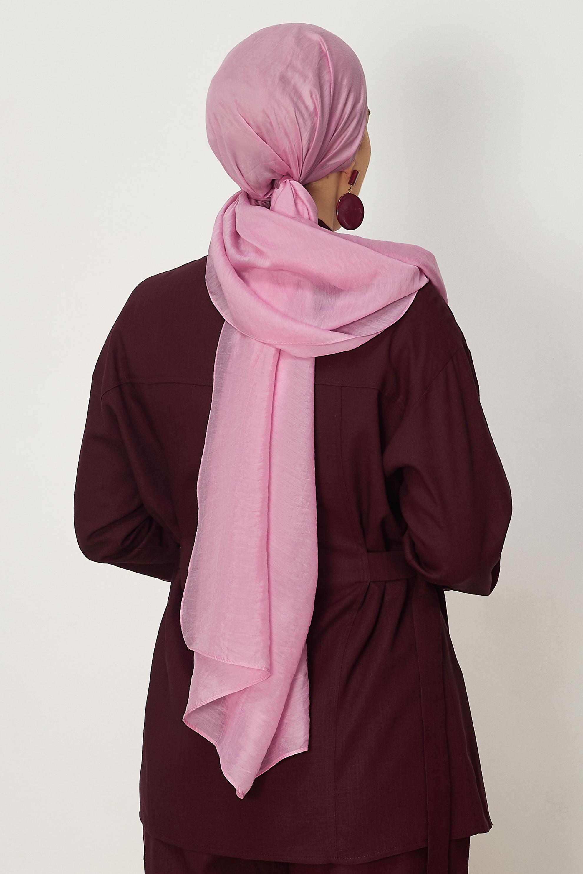 Tesettür giyim PEMBE ALVİNA ALLURE ŞAL 8668