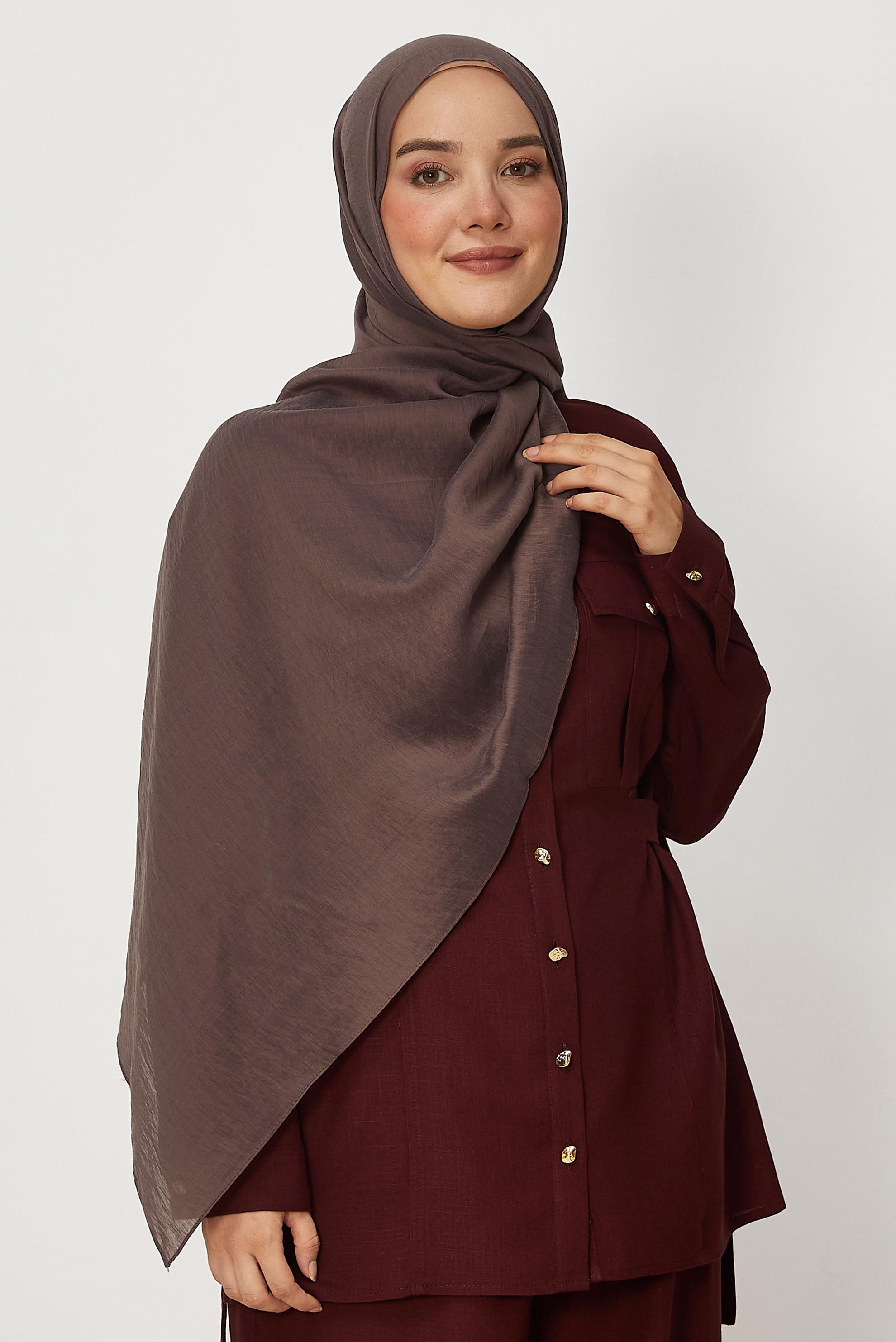 Tesettür giyim VİZON ALVİNA ALLURE ŞAL 8668