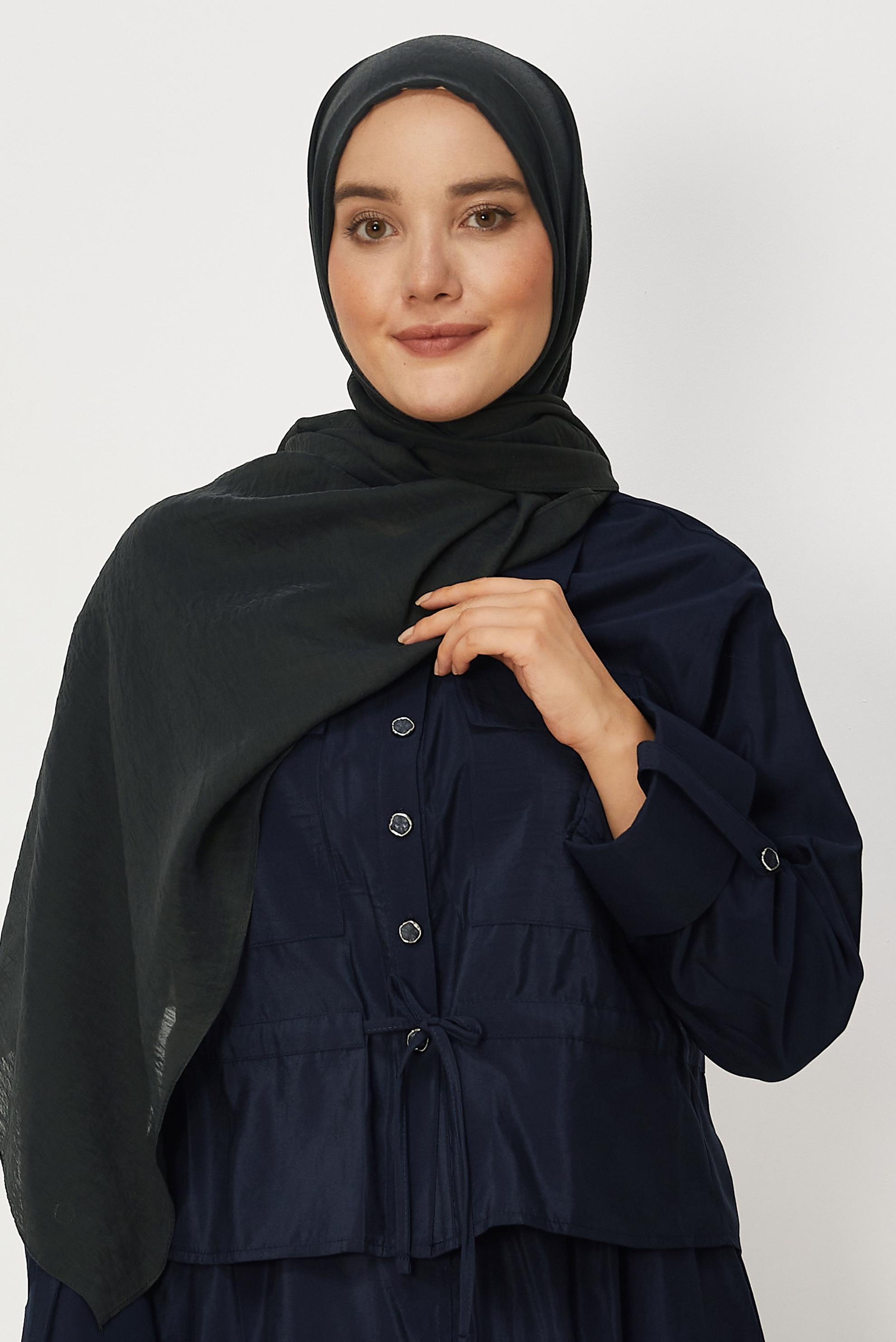 Tesettür giyim GRİ ALVİNA ALLURE ŞAL 8668