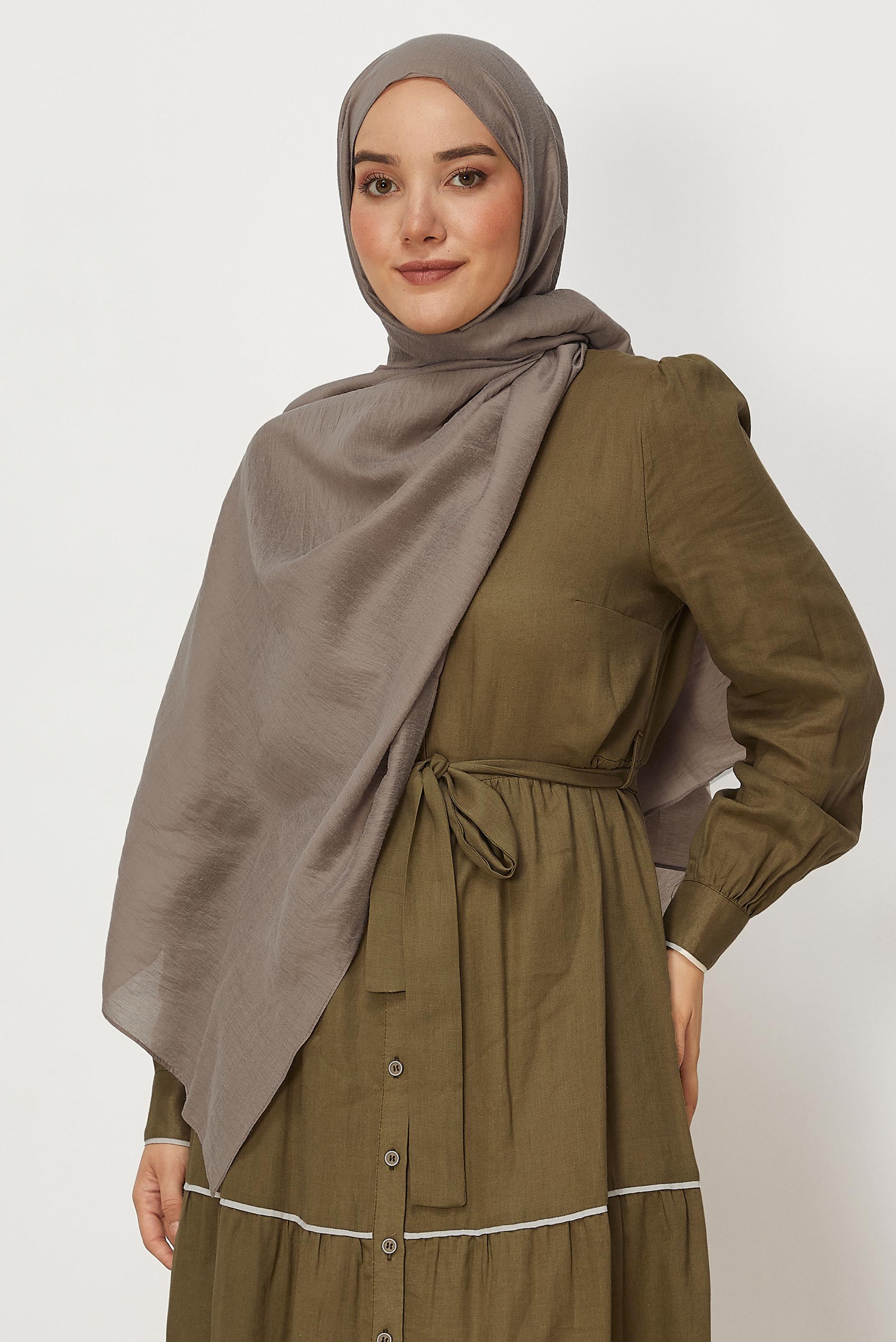 Tesettür giyim KAHVE ALVİNA ALLURE ŞAL 8668