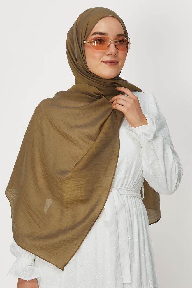 Tesettür giyim KAHVE ALVİNA ALLURE ŞAL 8668 - ALVİNA