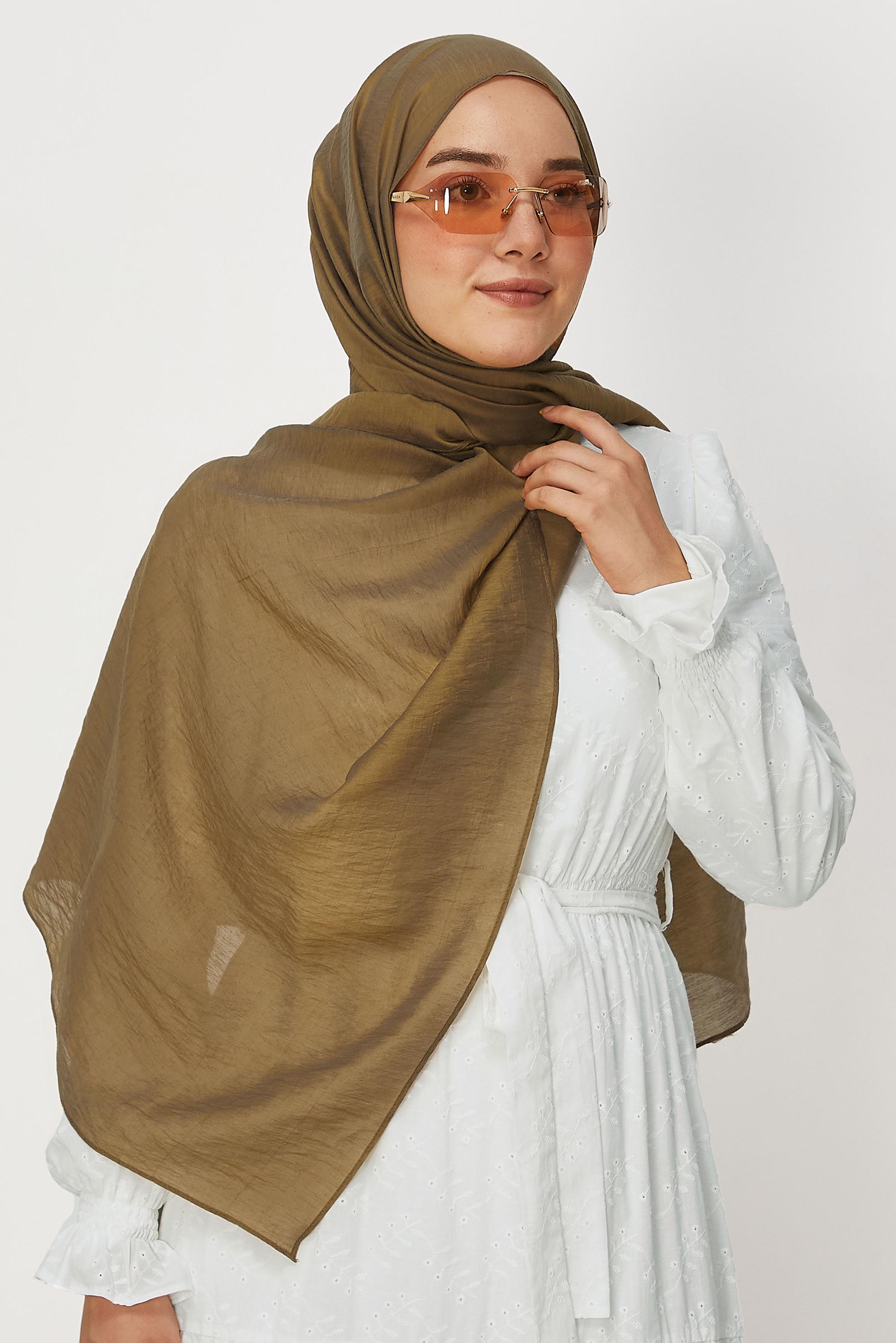 Tesettür giyim KAHVE ALVİNA ALLURE ŞAL 8668