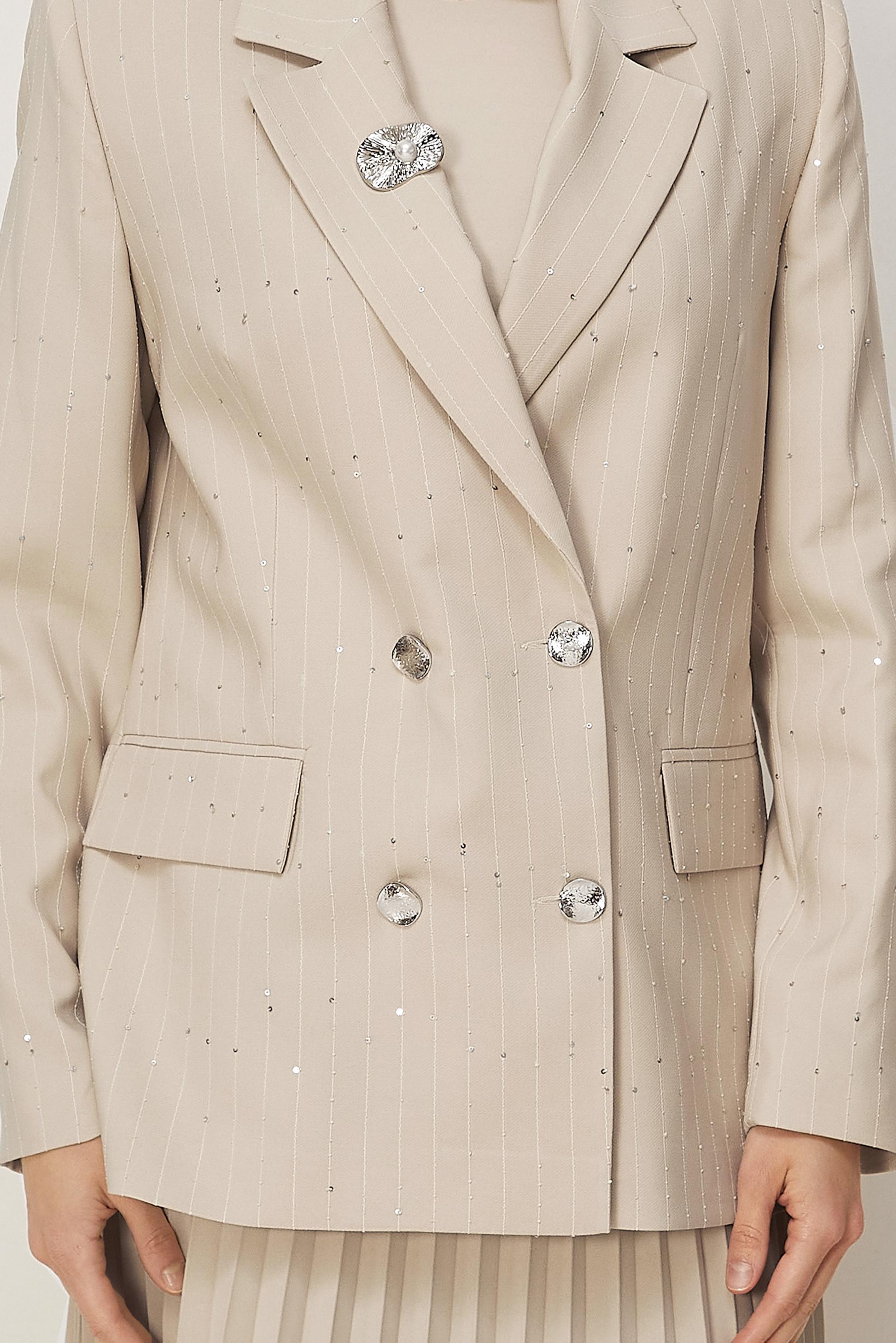 Vêtements hijab BEIGE ENSEMBLE JUPE À PAILLETTES 30554