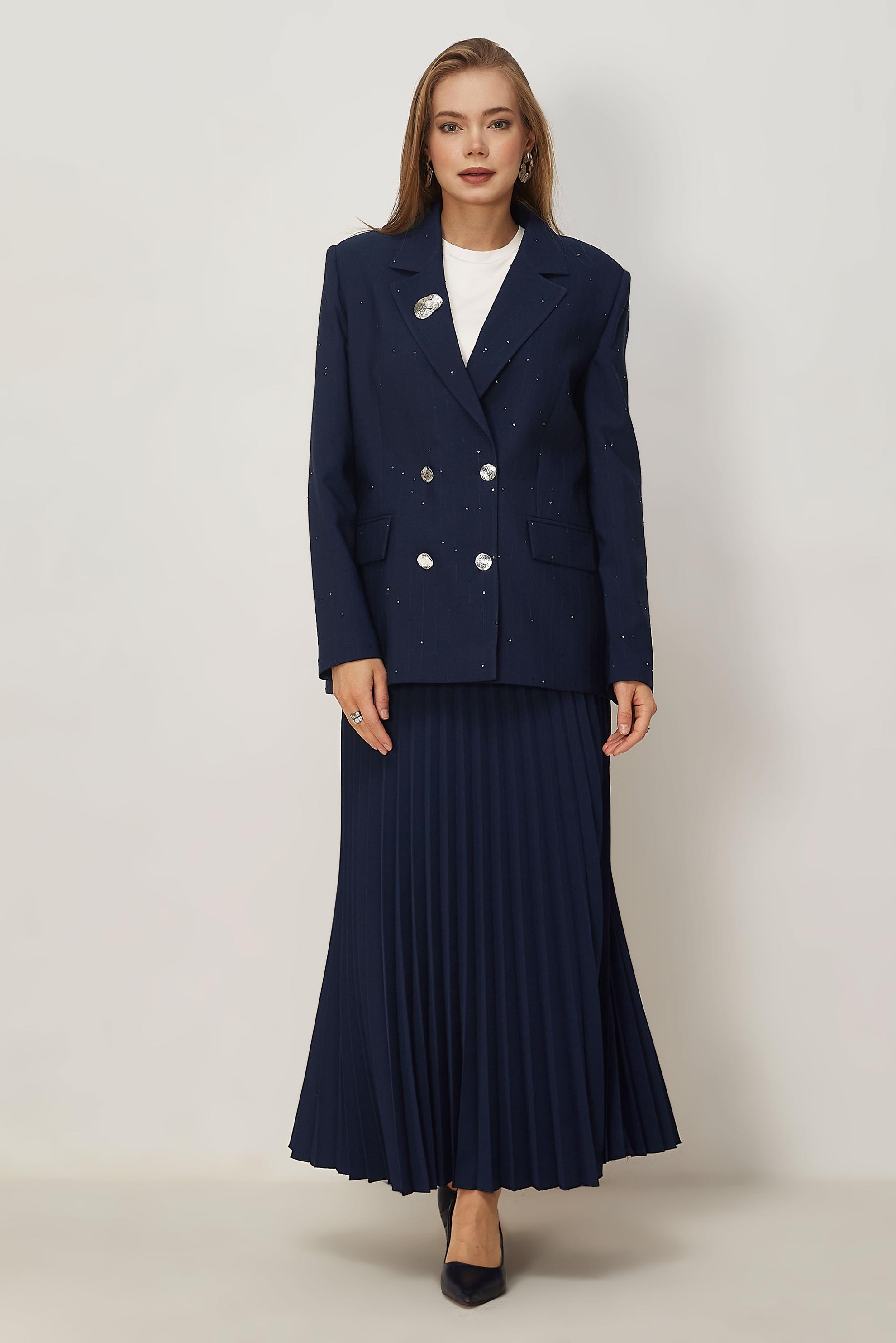 Vêtements hijab BLEU MARINE ENSEMBLE JUPE À PAILLETTES 30554