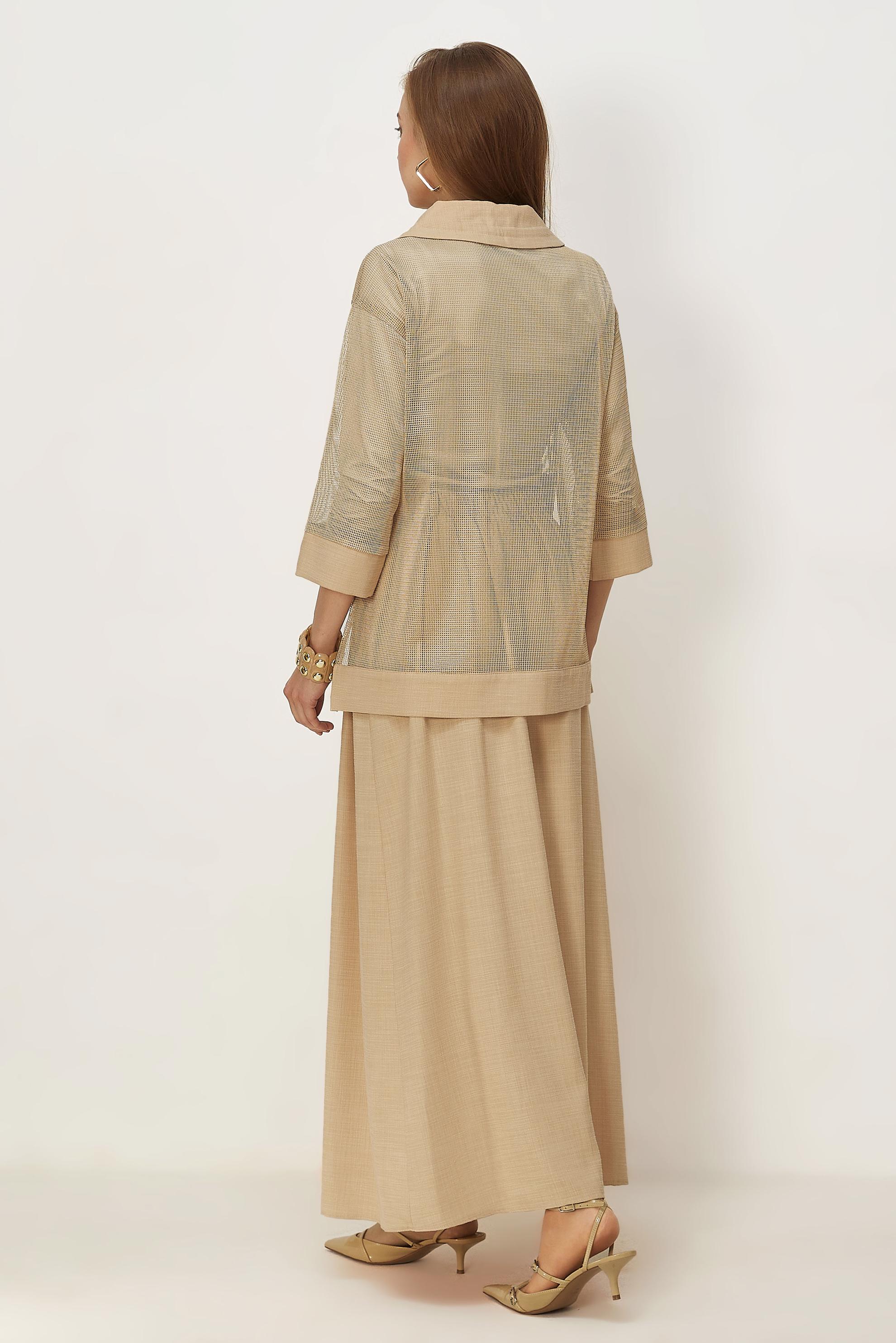 Vêtements hijab BEIGE ENSEMBLE JUPE DÉTAILLÉE EN MAILLE 46300