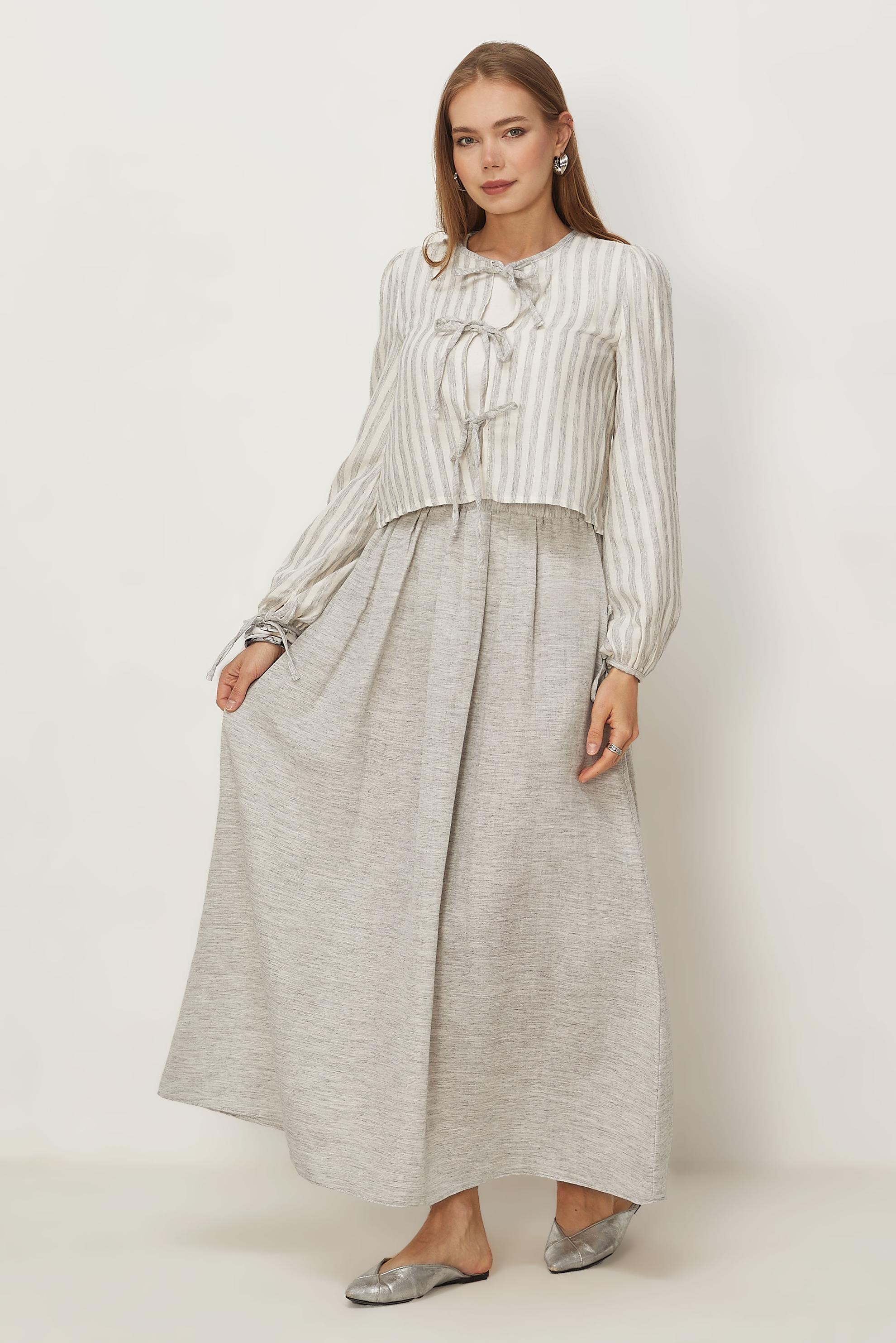 Vêtements hijab NOIR ENSEMBLE JUPE EN MOUSSELINE 46492