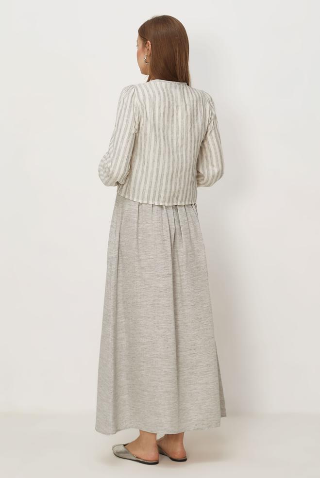 Tesettür giyim SİYAH ETEKLİ MÜSLİN TAKIM 46492 - ALVİNA