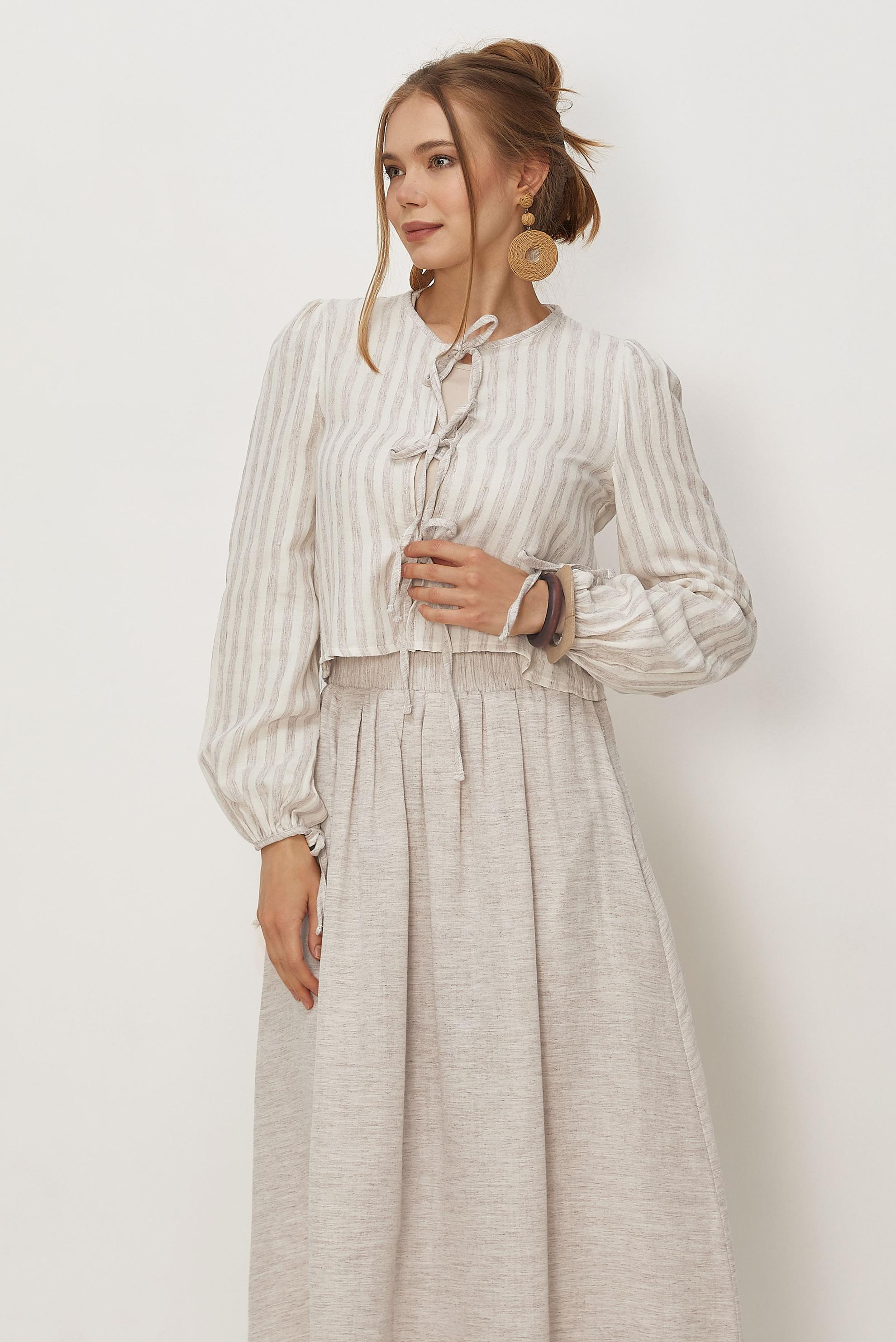 Vêtements hijab BRUN ENSEMBLE JUPE EN MOUSSELINE 46492