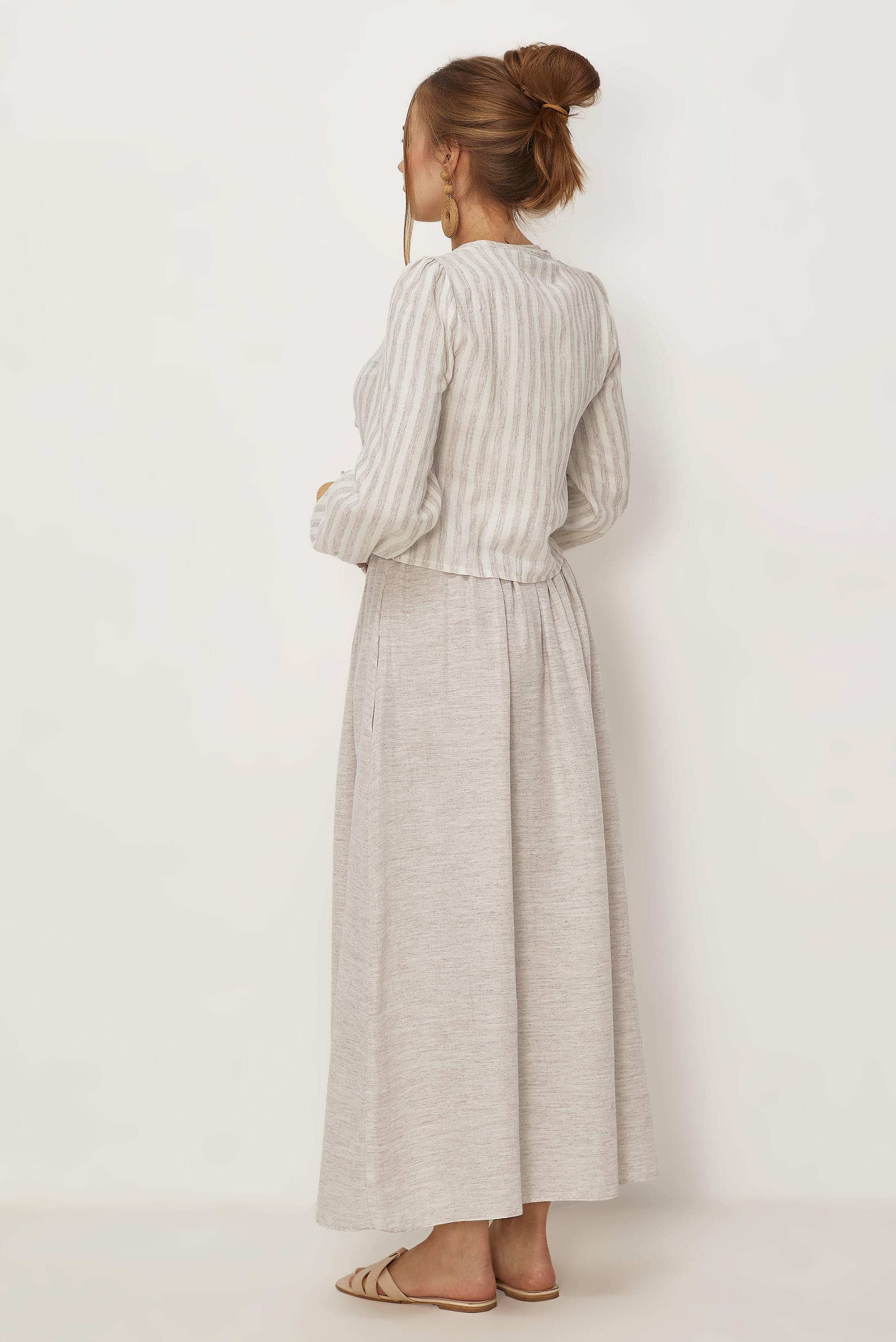 Vêtements hijab BRUN ENSEMBLE JUPE EN MOUSSELINE 46492