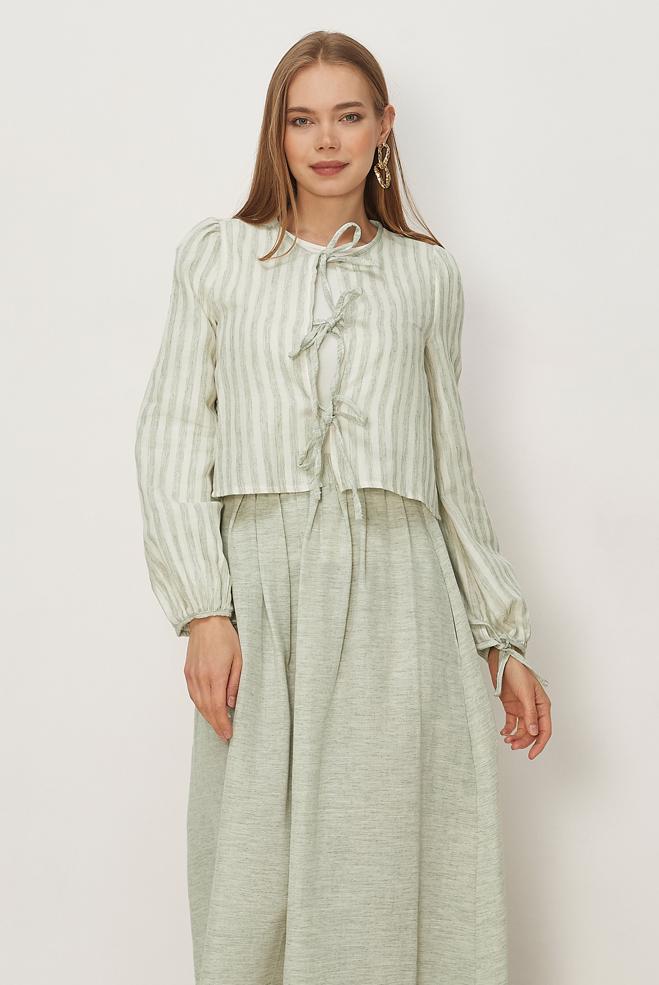 Tesettür giyim BEJ ETEKLİ MÜSLİN TAKIM 46492 - ALVİNA