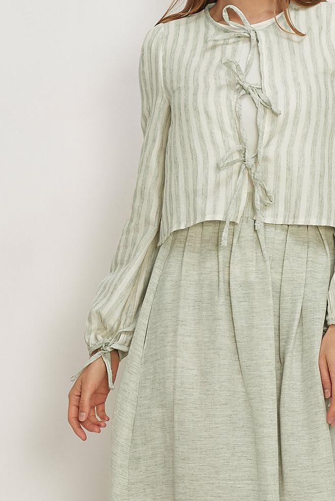 Tesettür giyim BEJ ETEKLİ MÜSLİN TAKIM 46492 - ALVİNA