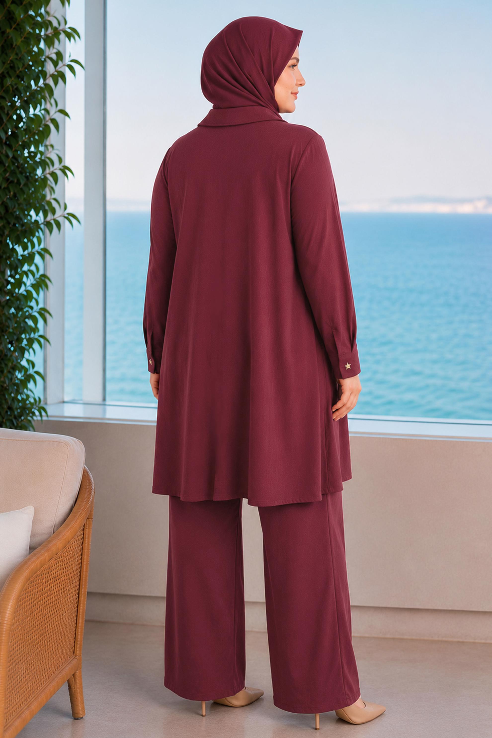 Hijab clothing BEIGE PLUS SIZE PANTSUIT 20958