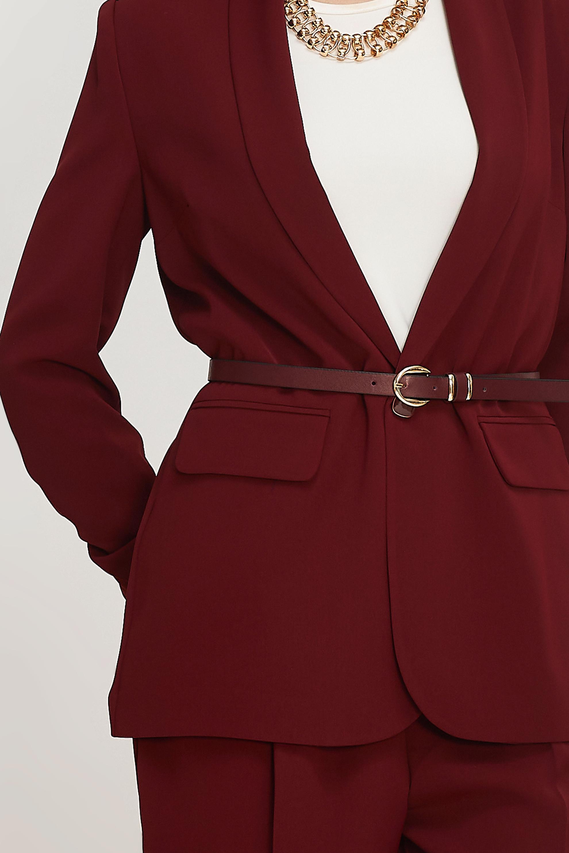 Hijab-Kleidung BURGUND HOSENANZUG MIT GÜRTEL 30550