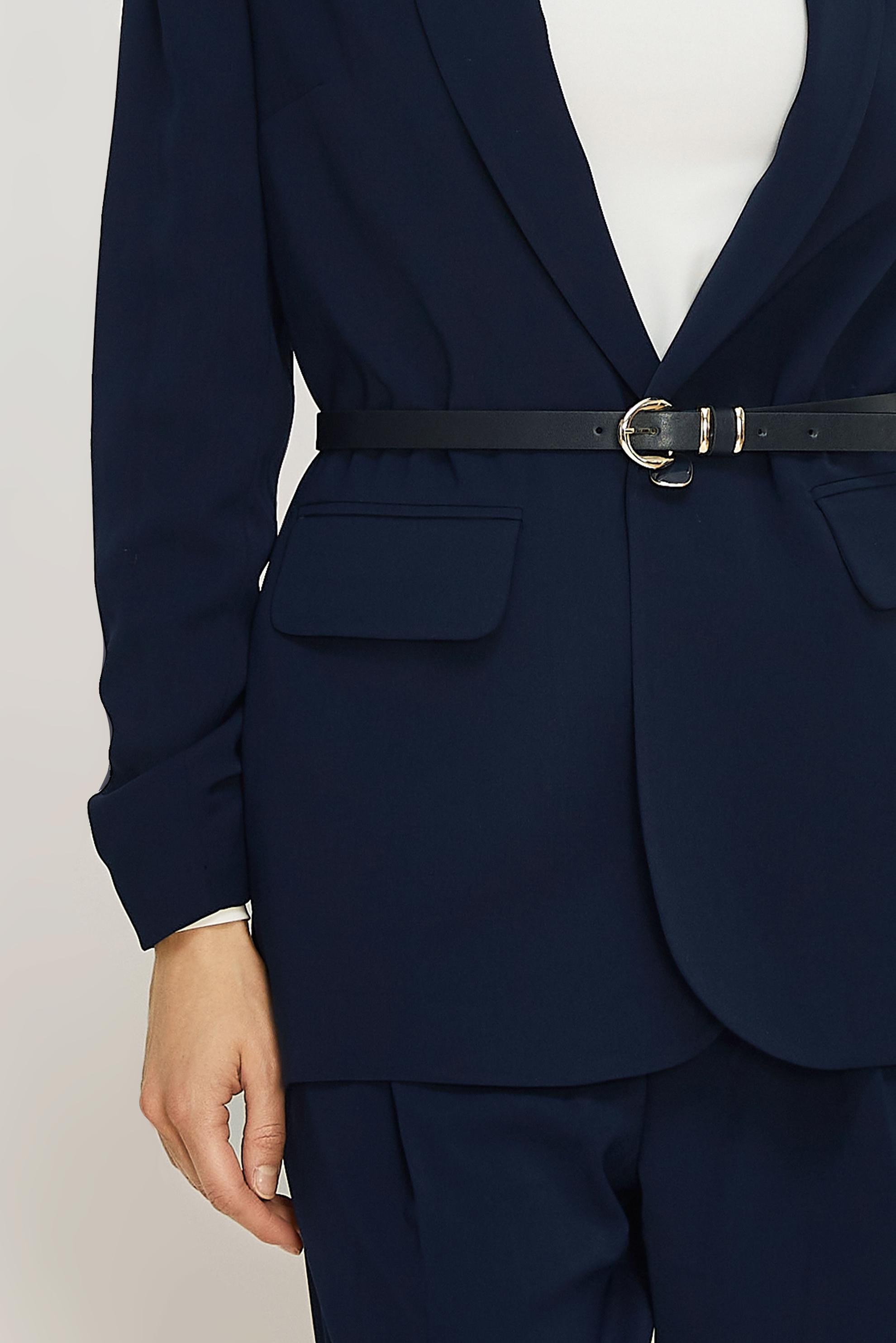 Hijab-Kleidung NAVY BLAU HOSENANZUG MIT GÜRTEL 30550