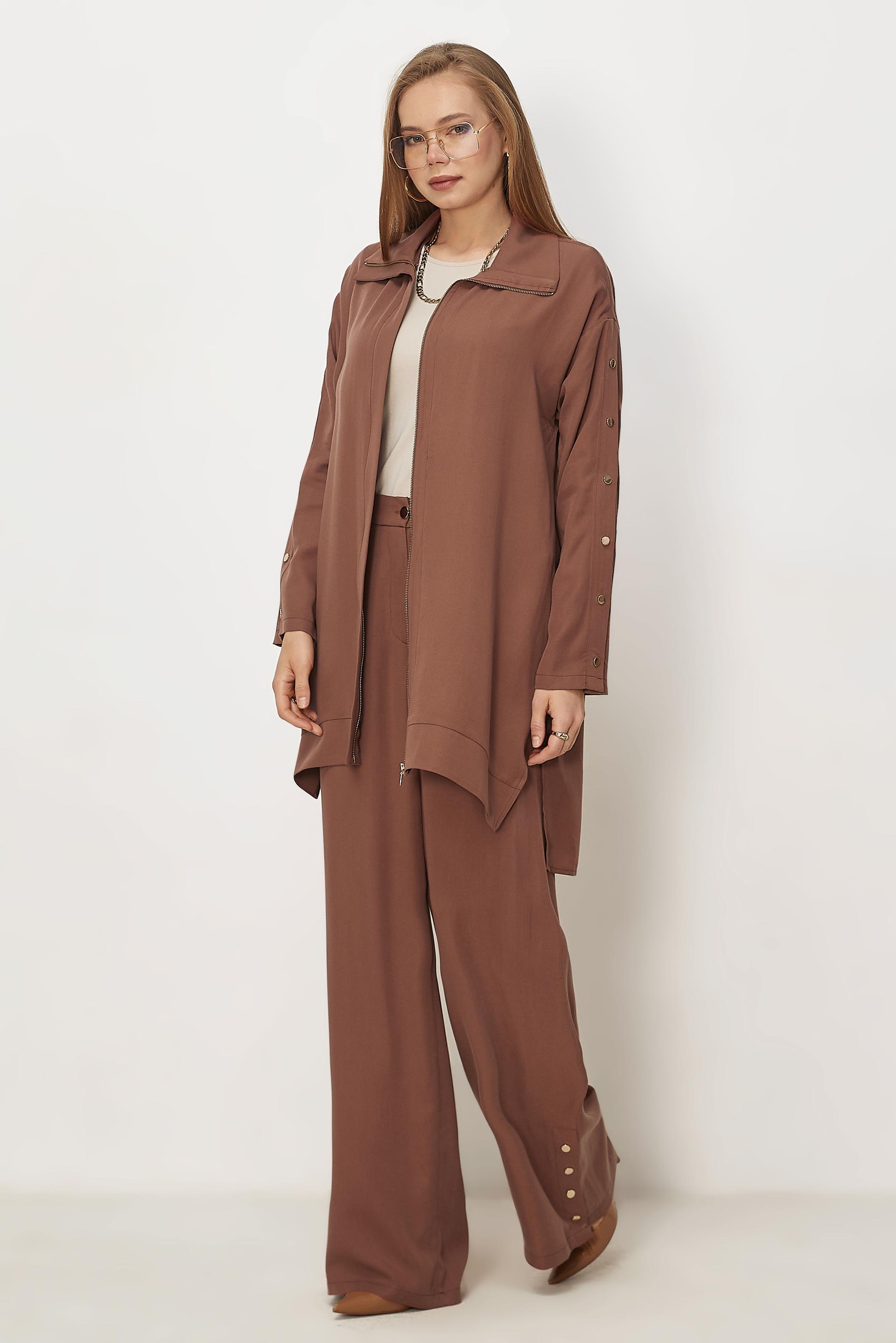 Hijab clothing ORANGE SNAPPED PANTSUIT 45653