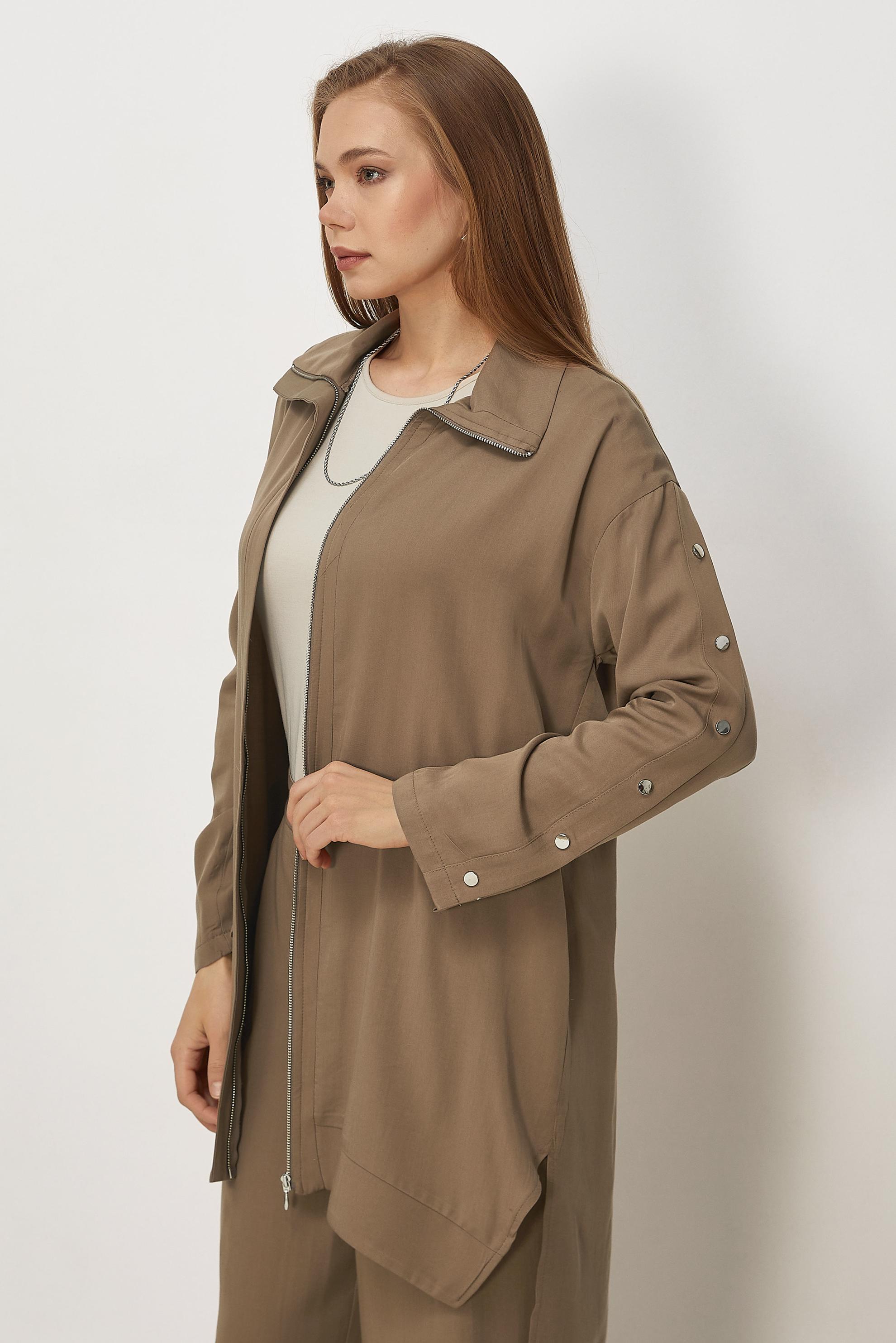 Hijab clothing BROWN SNAPPED PANTSUIT 45653