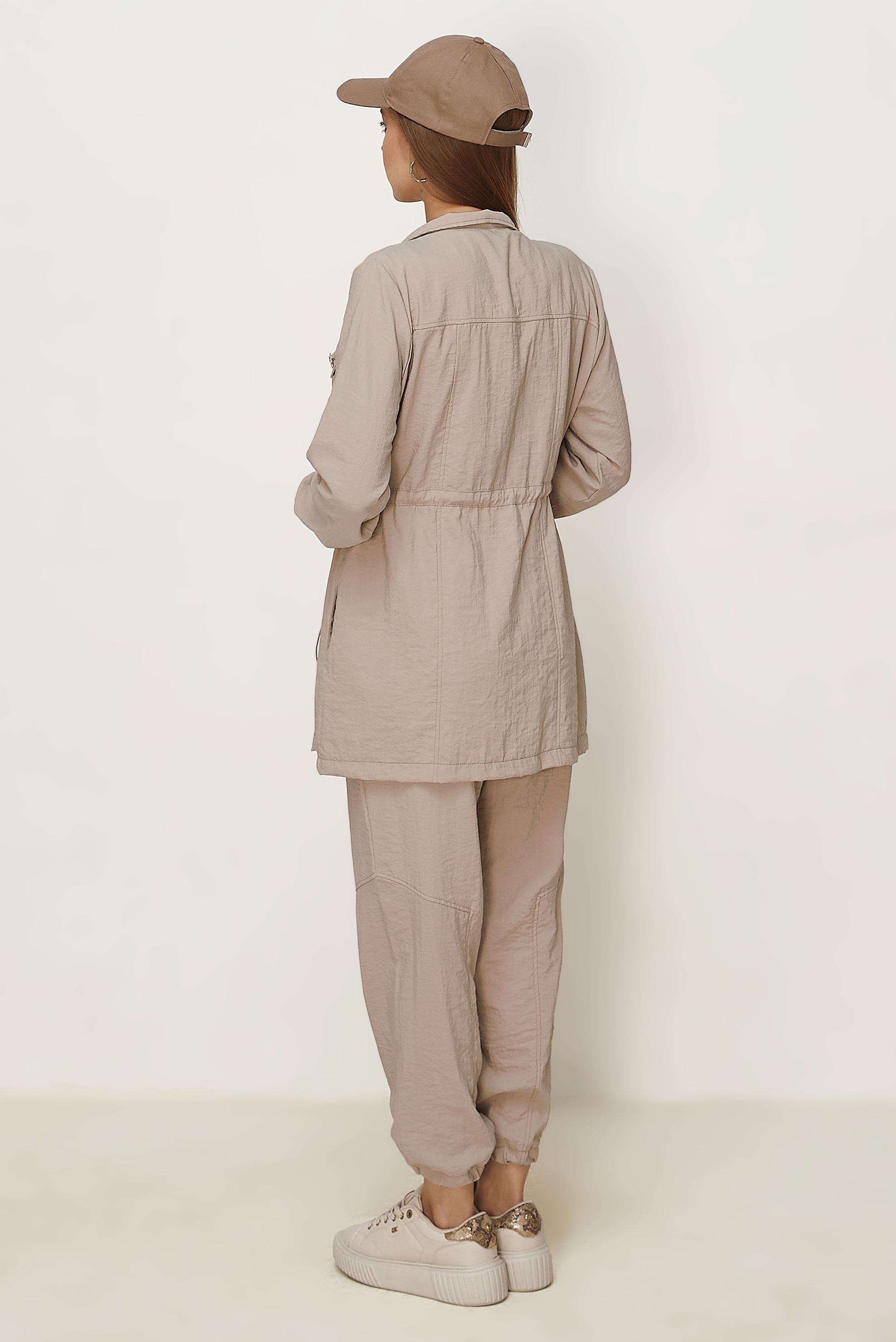 Hijab-Kleidung BEIGE HOSENANZUG AUS FALLSCHIRMSTOFF 46317