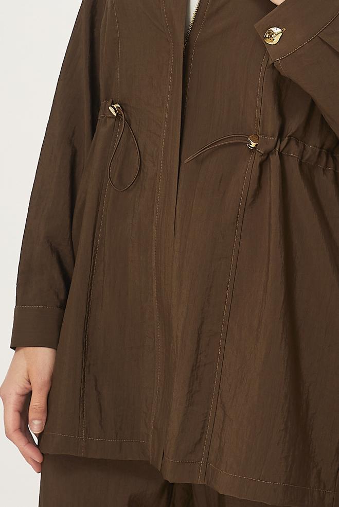 Hijab clothing BROWN PARACHUTE FABRIC PANTSUIT 46317 - ALVİNA