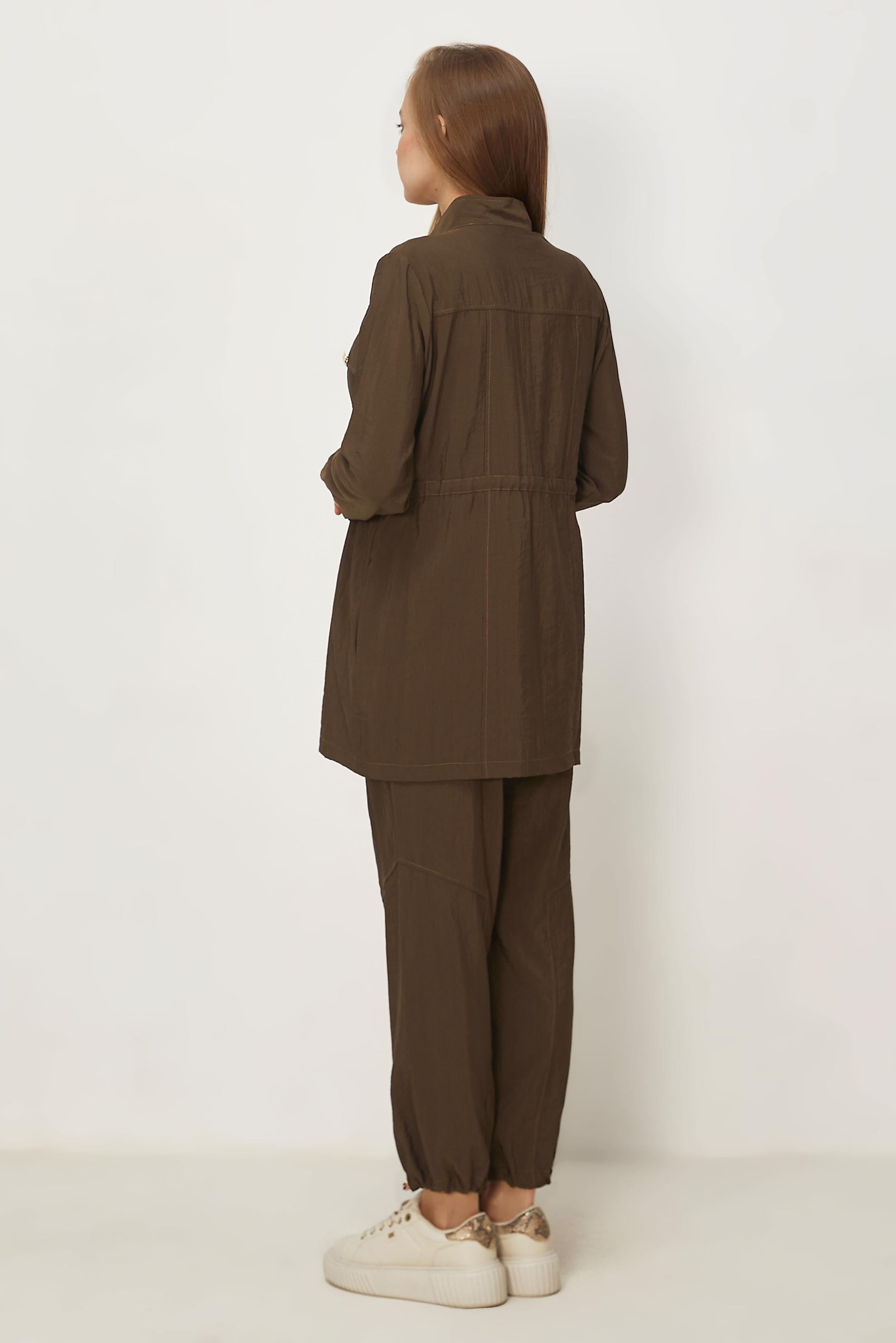 Hijab clothing BROWN PARACHUTE FABRIC PANTSUIT 46317