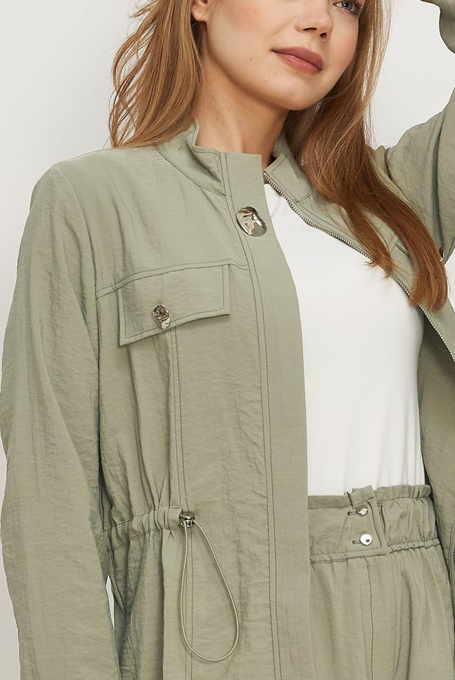 Hijab clothing BEIGE PARACHUTE FABRIC PANTSUIT 46317 - ALVİNA