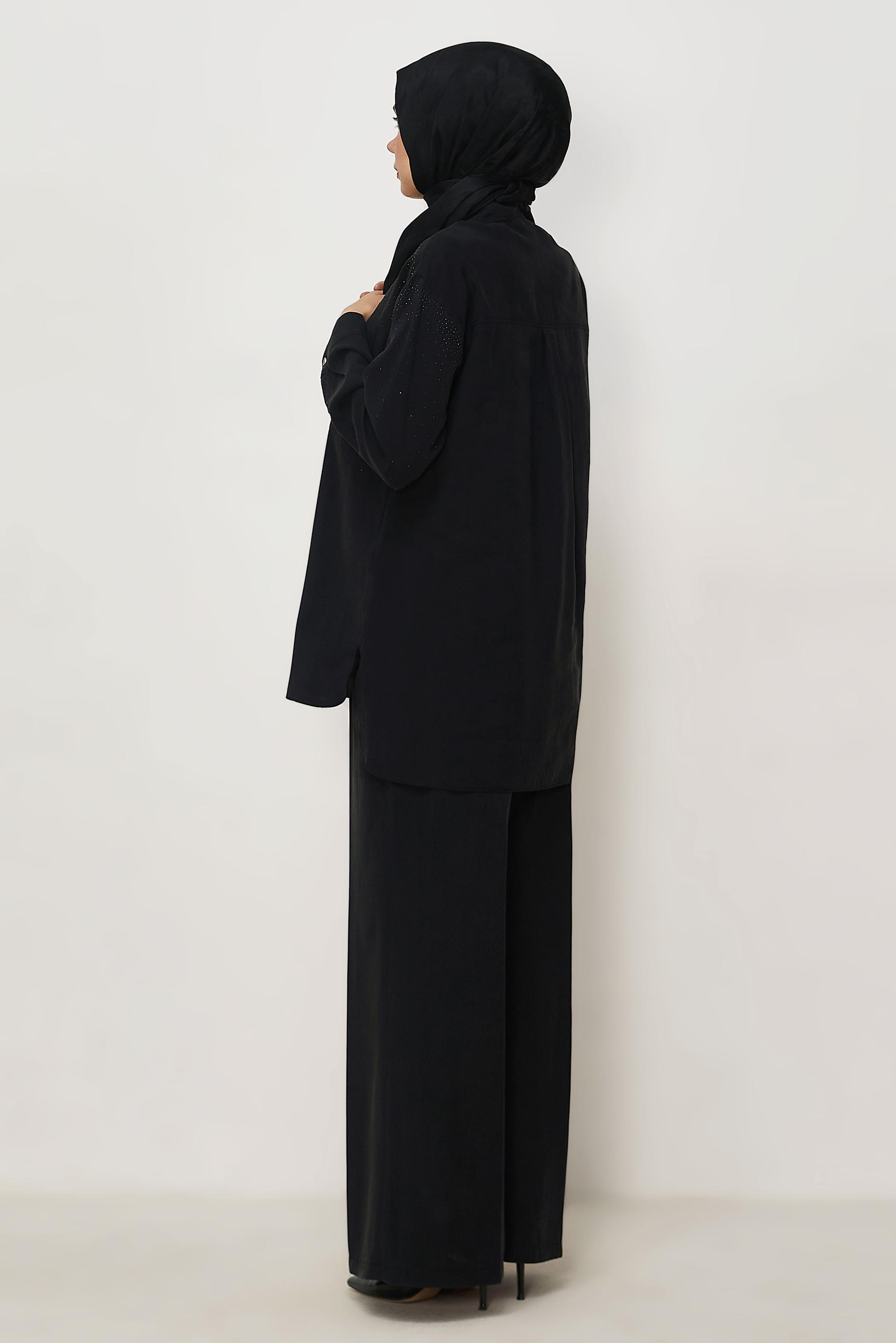 Hijab clothing BLACK GEM DETAILED MODAL PANTSUIT 46380