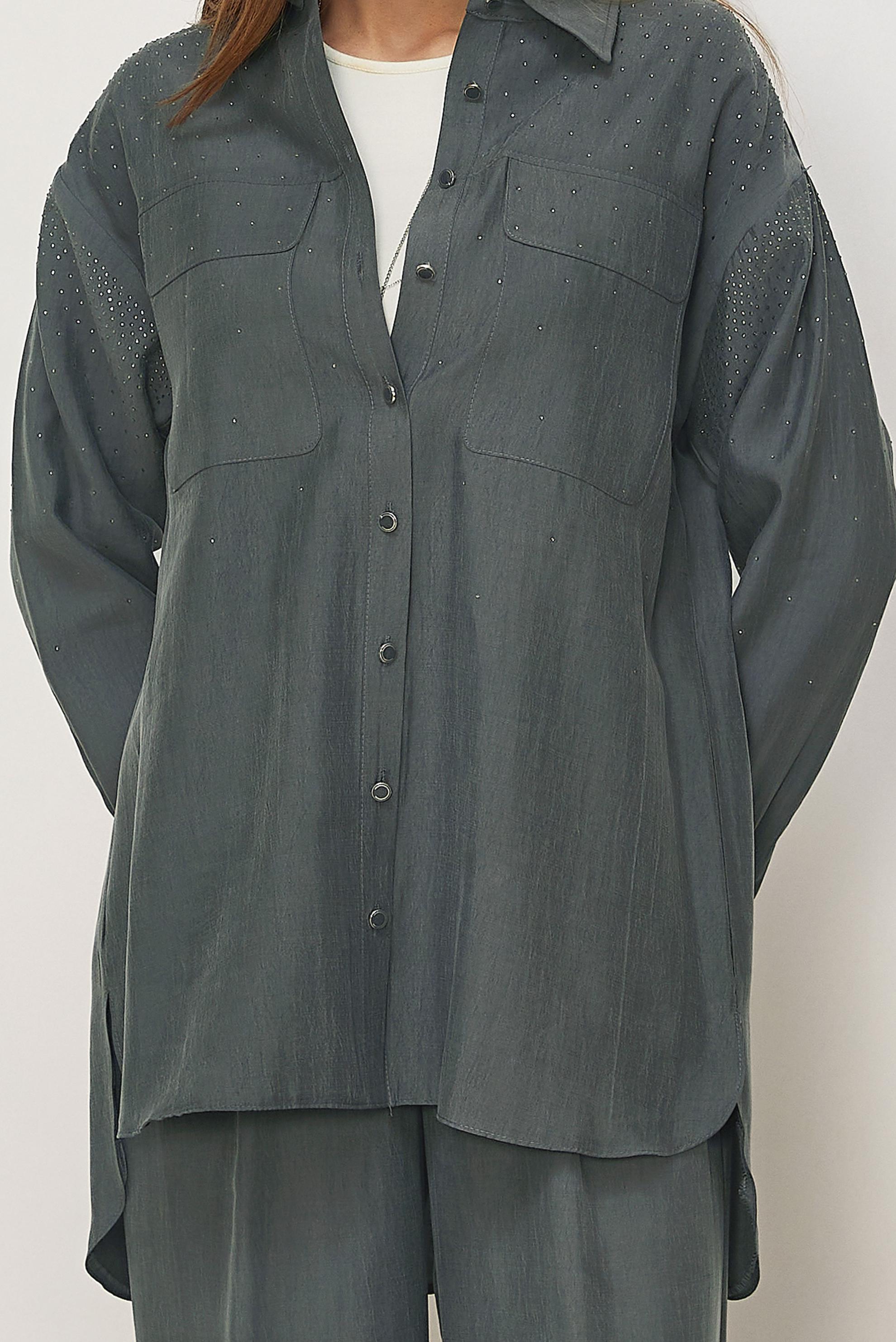 Hijab clothing GREY GEM DETAILED MODAL PANTSUIT 46380