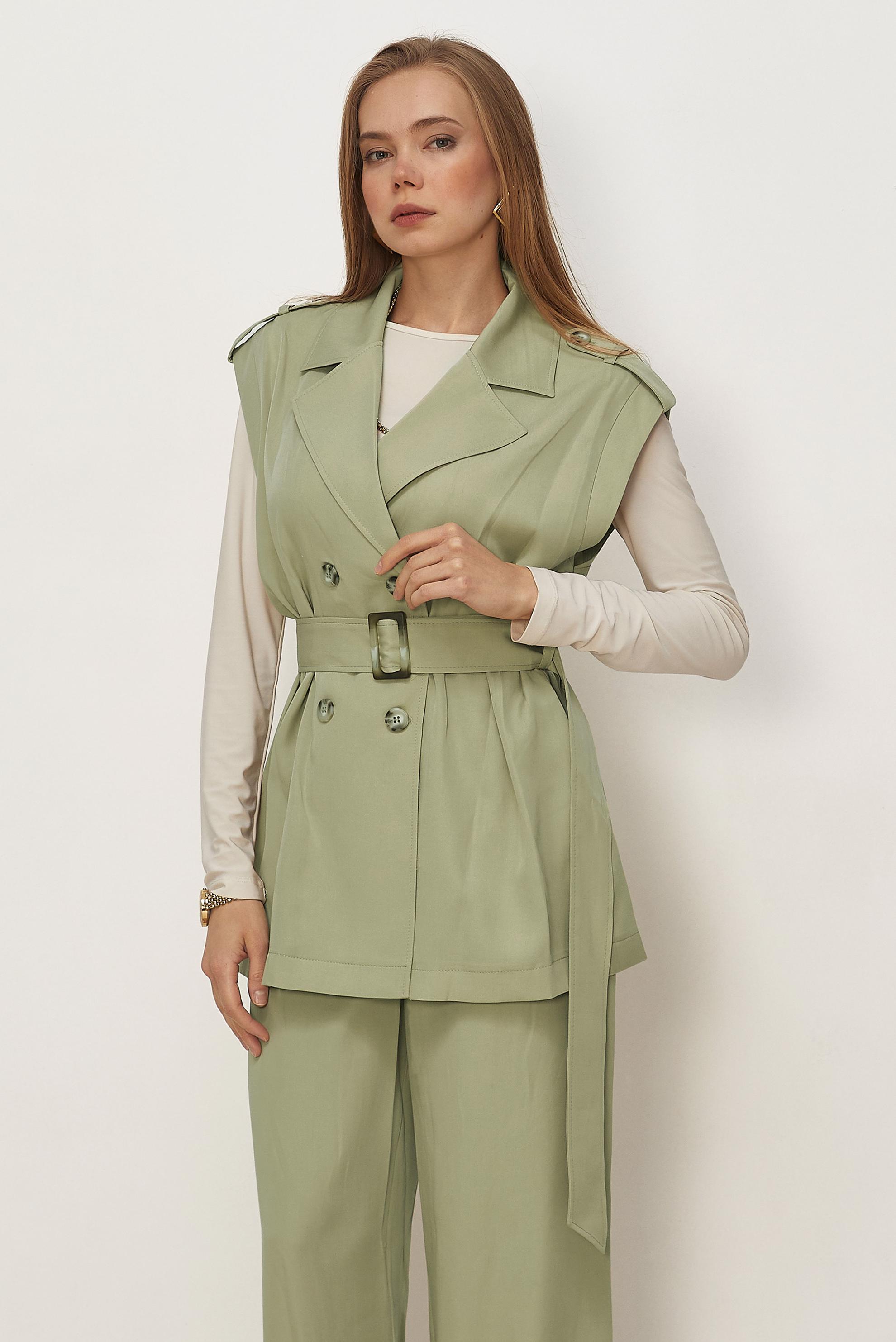 Hijab clothing BEIGE BELTED PANTSUIT 46392