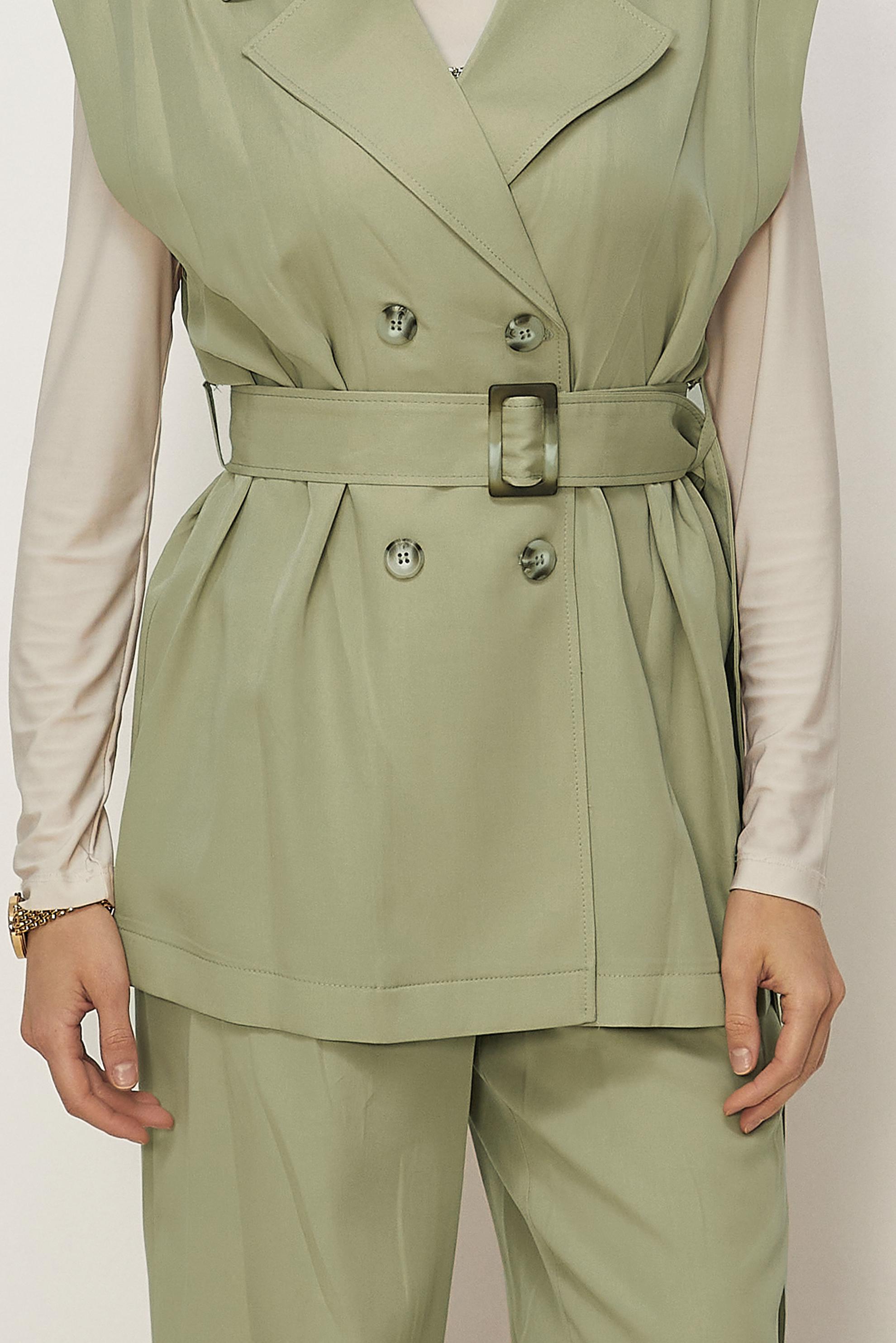 Hijab clothing BEIGE BELTED PANTSUIT 46392