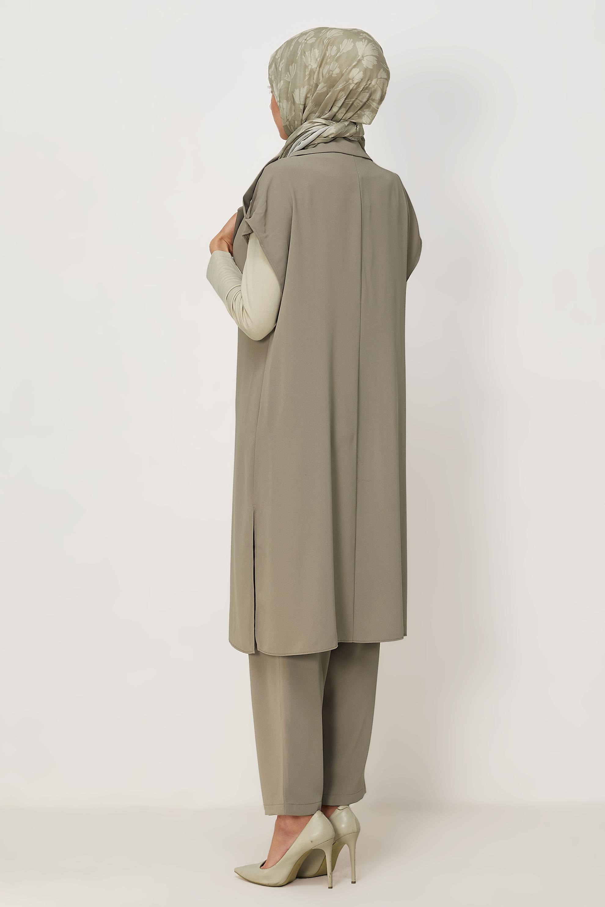 Vêtements hijab VISON ENSEMBLE PANTALON AVEC GILET LONG 46442