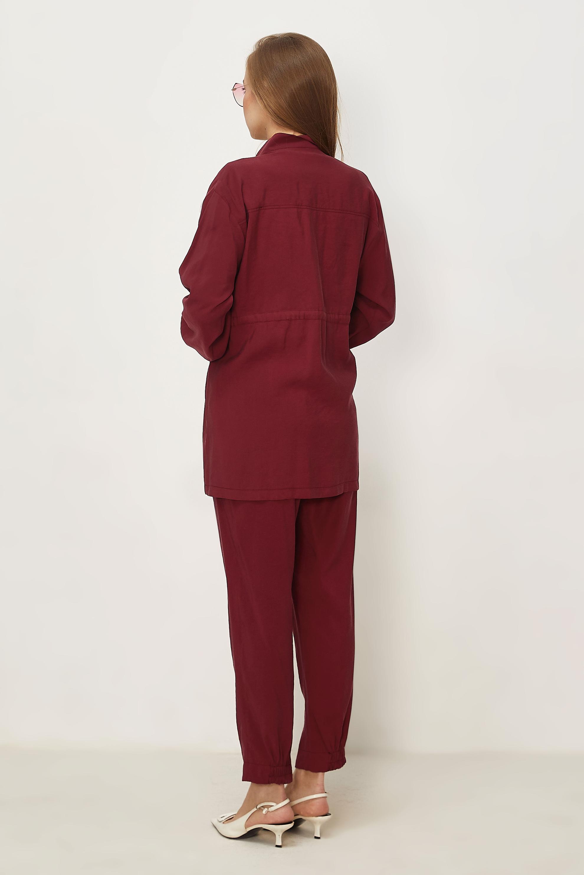 Hijab clothing BEIGE SMOCKED WAIST MODAL PANTSUIT 46459