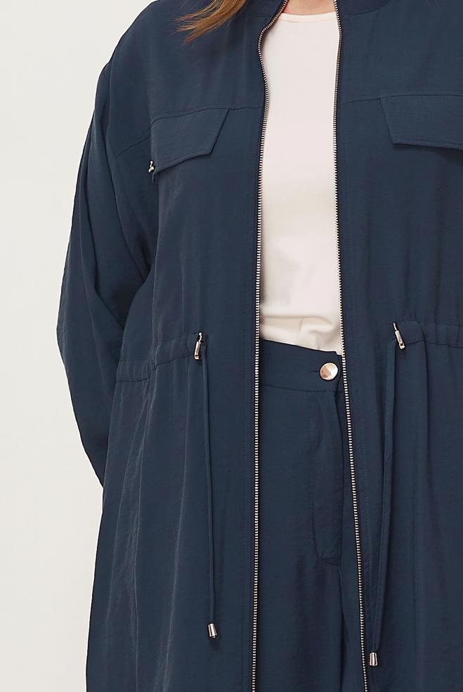 Hijab clothing NAVY BLUE SMOCKED WAIST MODAL PANTSUIT 46459 - ALVİNA