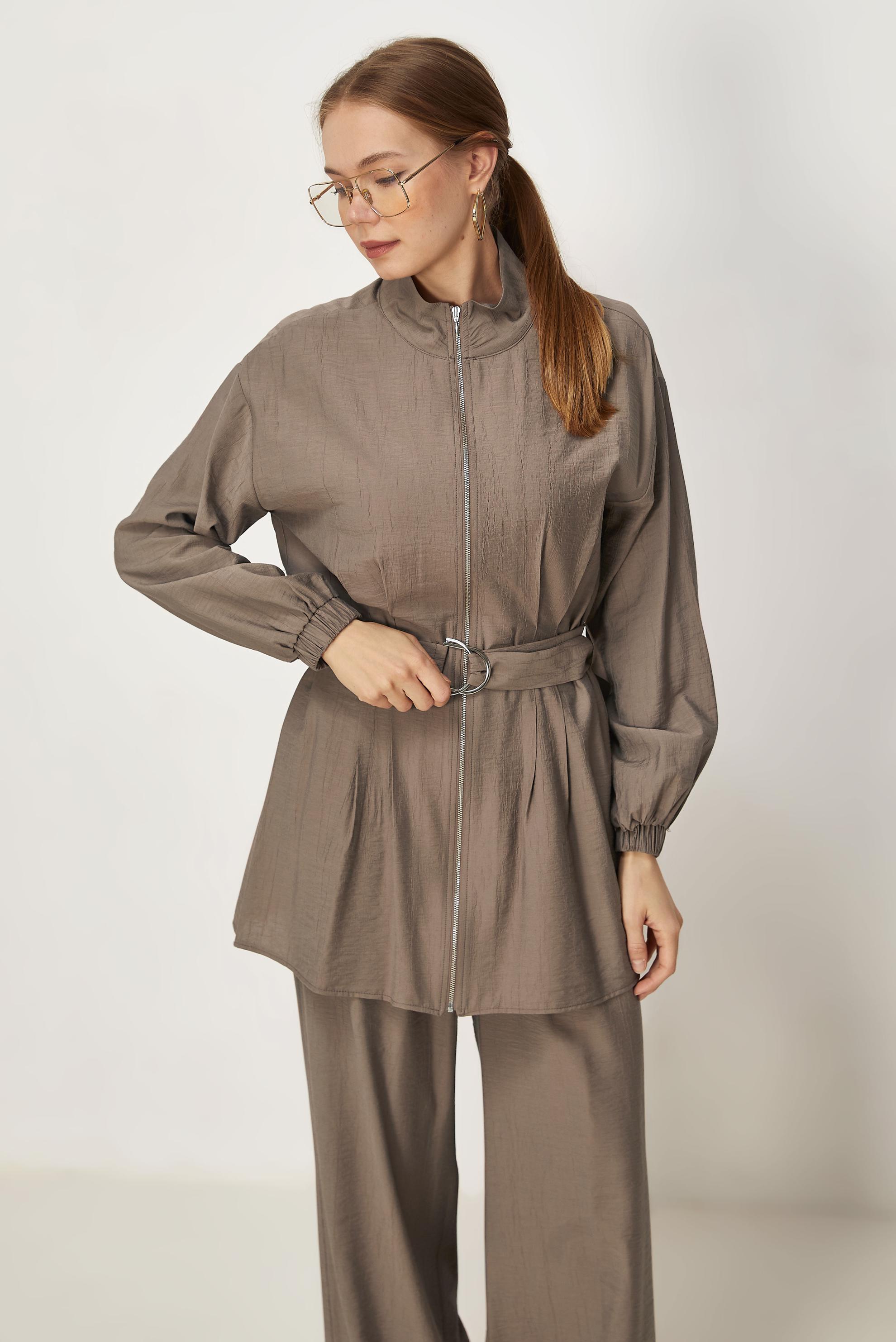 Hijab-Kleidung NERZ HOSENANZUG MIT GÜRTEL 46486