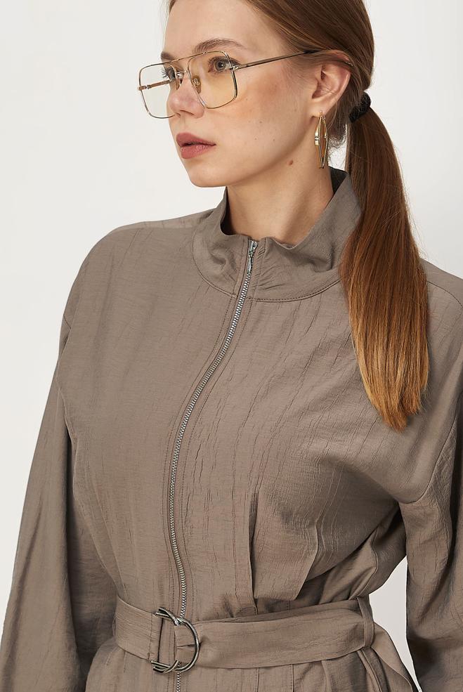 Hijab-Kleidung NERZ HOSENANZUG MIT GÜRTEL 46486 - ALVİNA