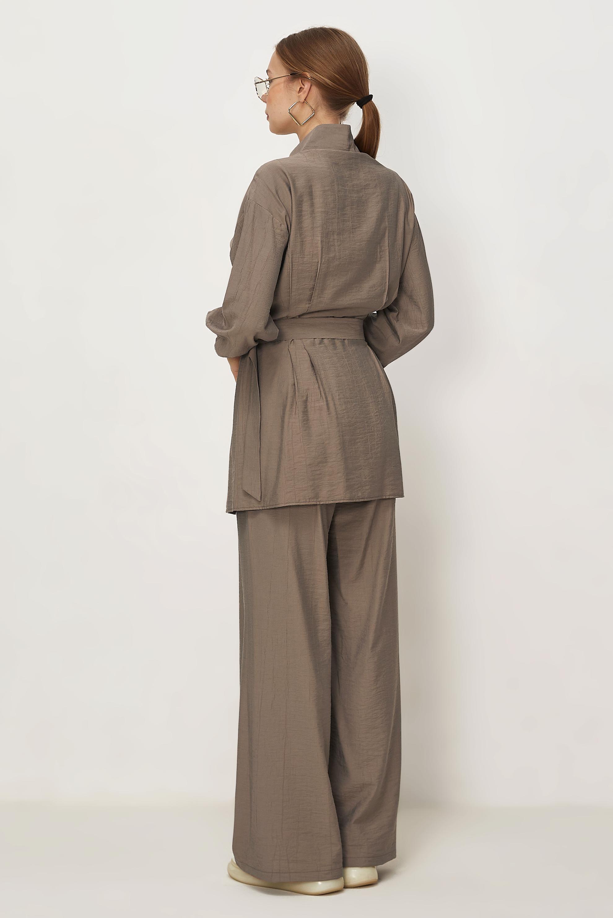 Hijab-Kleidung NERZ HOSENANZUG MIT GÜRTEL 46486