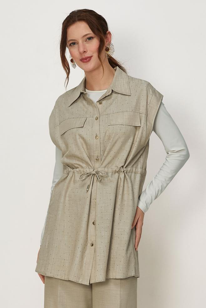 Tesettür giyim KAHVE 46608 DENIM KOT 2Lİ PANT.TK. 38-44 - ALVİNA