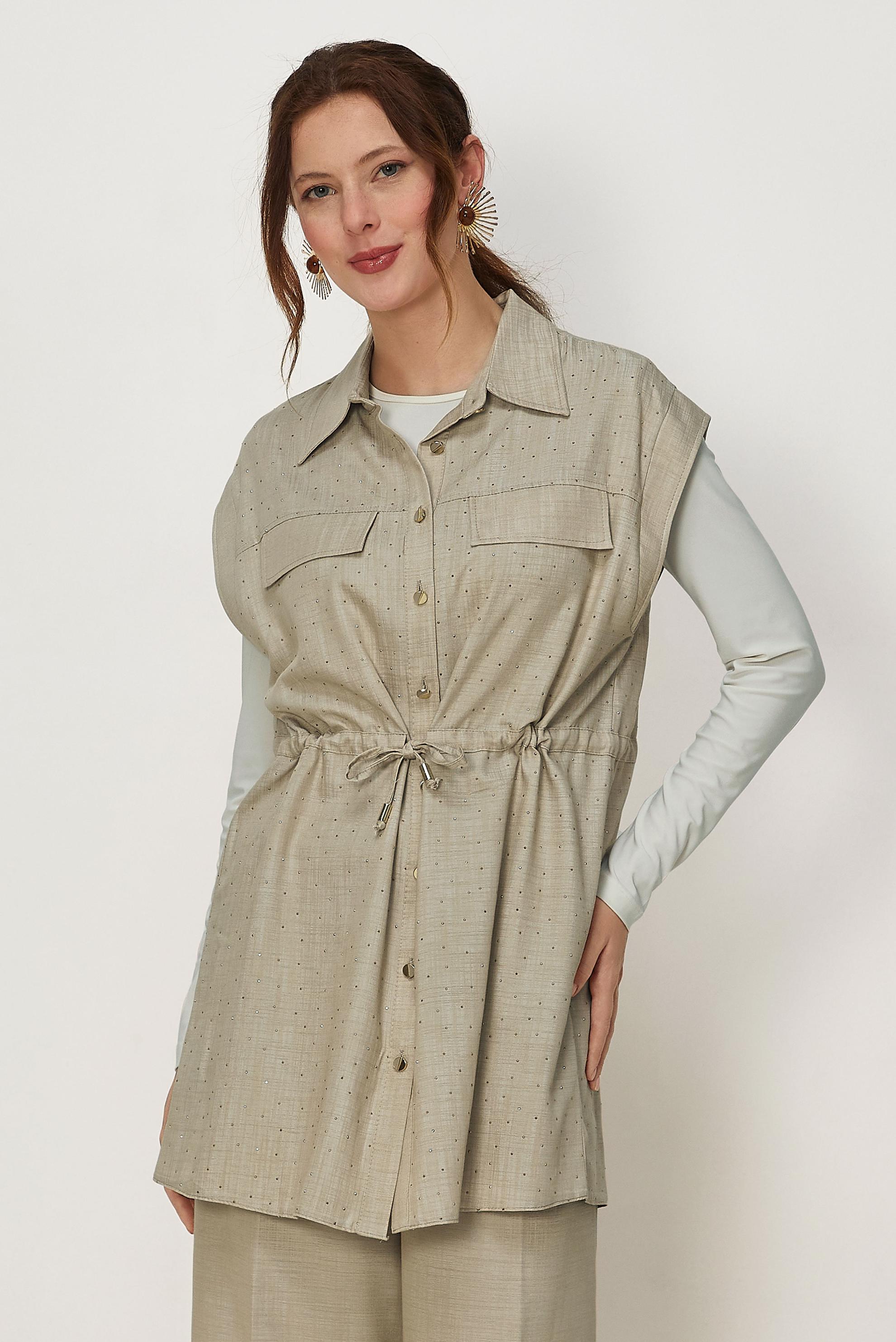 Tesettür giyim KAHVE 46608 DENIM KOT 2Lİ PANT.TK. 38-44