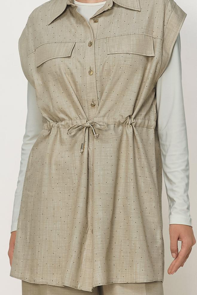 Tesettür giyim KAHVE 46608 DENIM KOT 2Lİ PANT.TK. 38-44 - ALVİNA