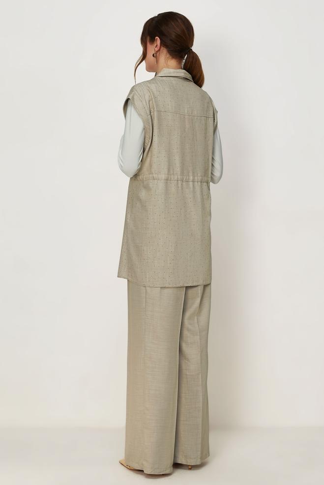 Tesettür giyim KAHVE 46608 DENIM KOT 2Lİ PANT.TK. 38-44 - ALVİNA