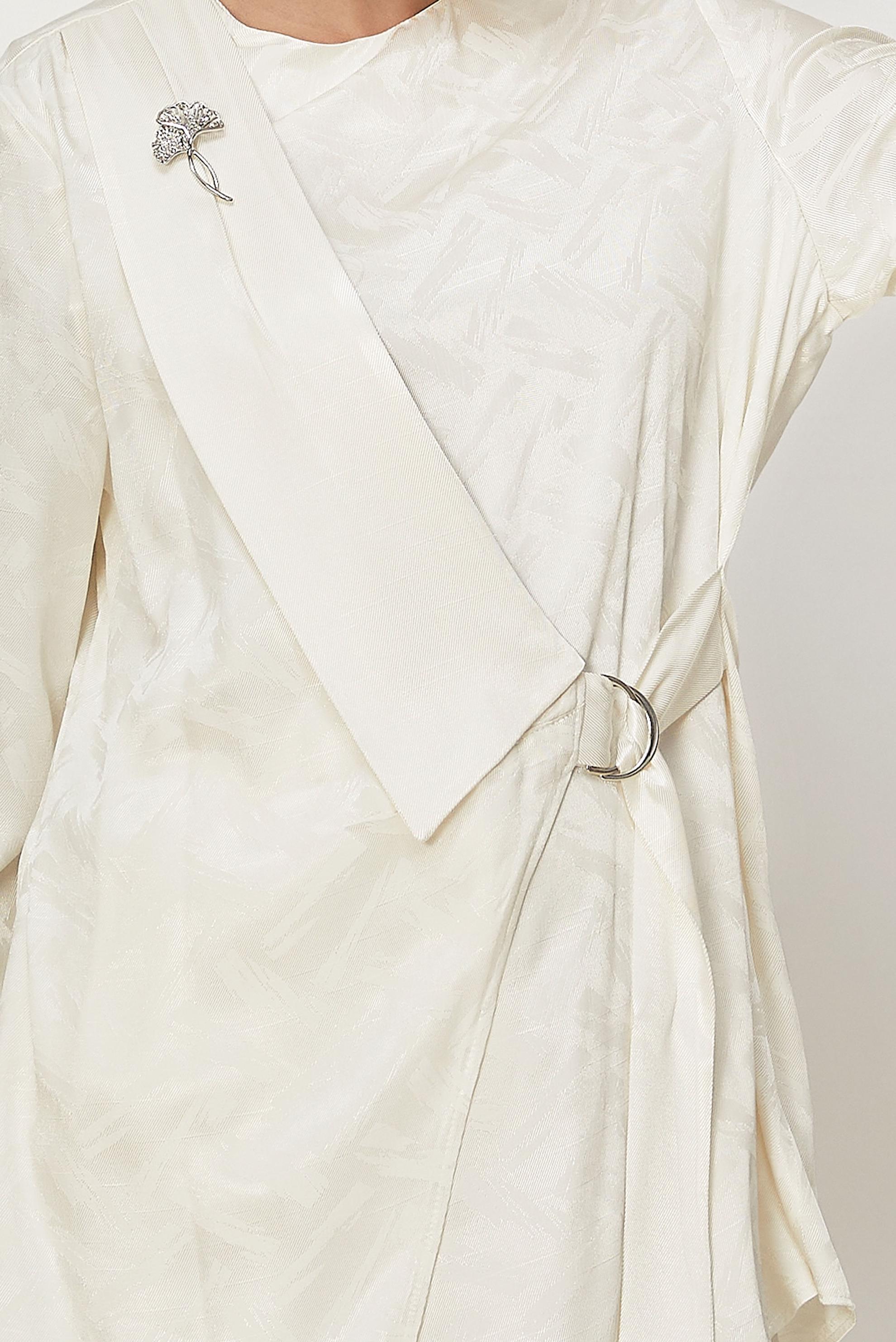 Hijab clothing WHITE BELT DETAILED PANTSUIT 46669
