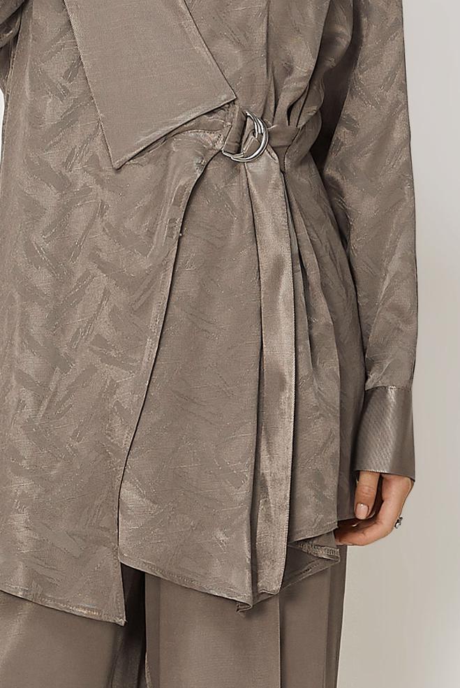 Hijab clothing MINK BELT DETAILED PANTSUIT 46669 - ALVİNA
