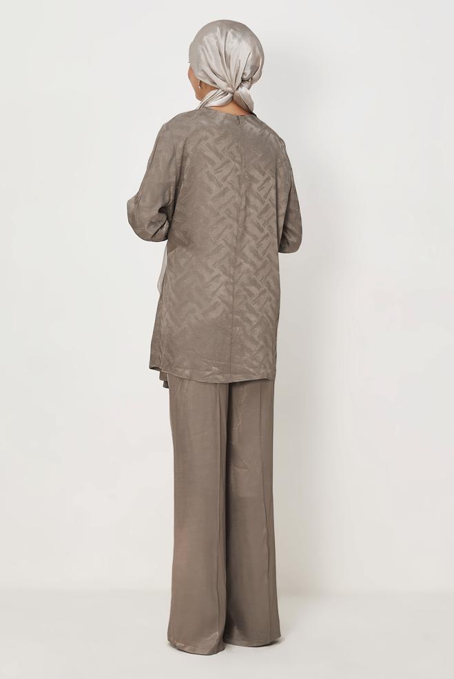 Hijab clothing MINK BELT DETAILED PANTSUIT 46669 - ALVİNA