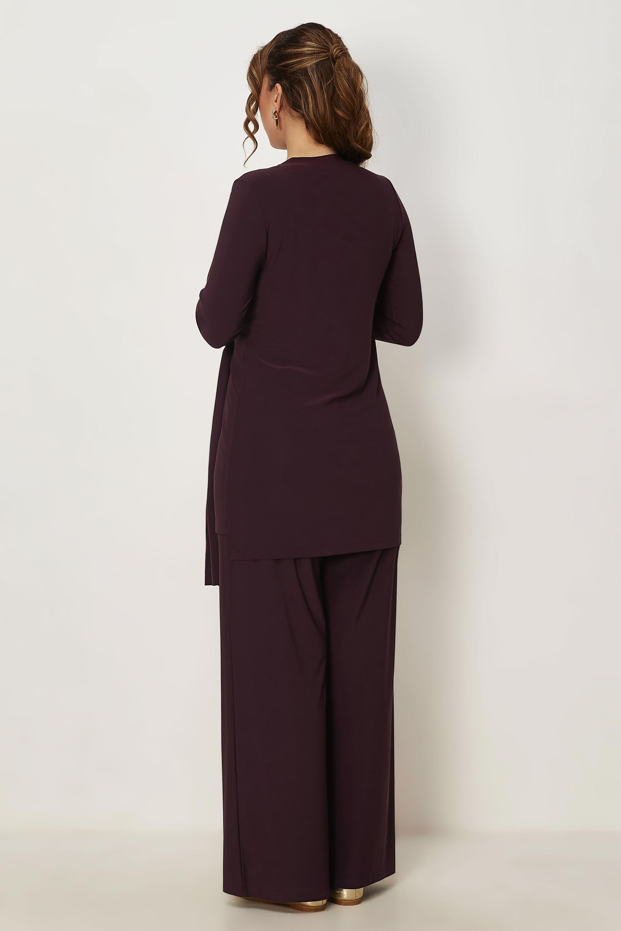 Tesettür giyim BORDO 46830 VİZONA 2Lİ PANT.TK. 38-46 TEK40