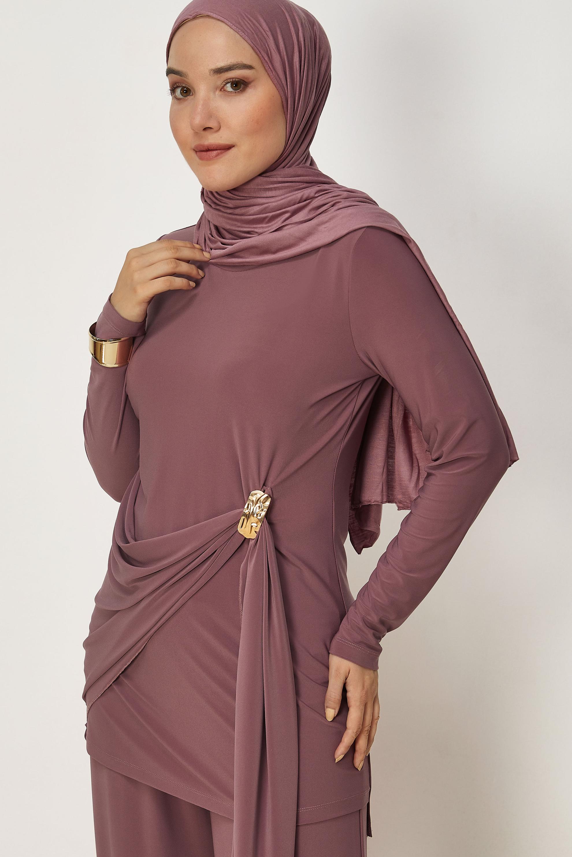 Tesettür giyim PEMBE 46830 VİZONA 2Lİ PANT.TK. 38-46 TEK40