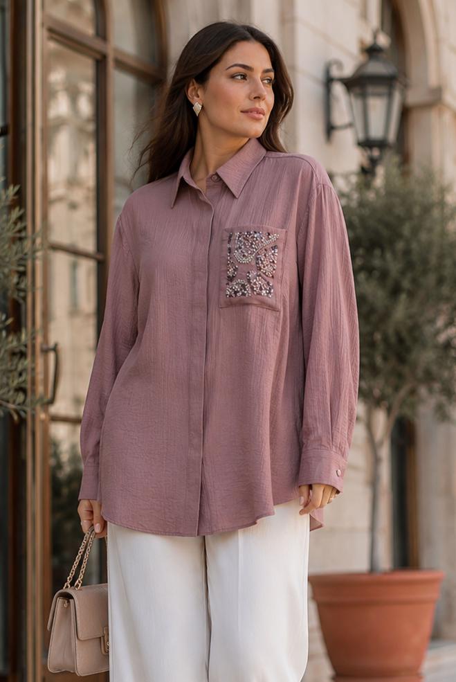 Hijab clothing PINK 20809 ÇİLEK TUNİK 42-50 TEK40 - ALVİNA
