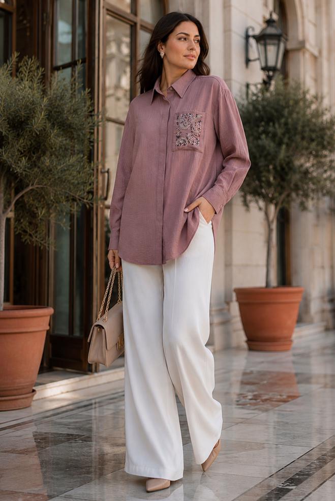 Hijab clothing PINK 20809 ÇİLEK TUNİK 42-50 TEK40 - ALVİNA