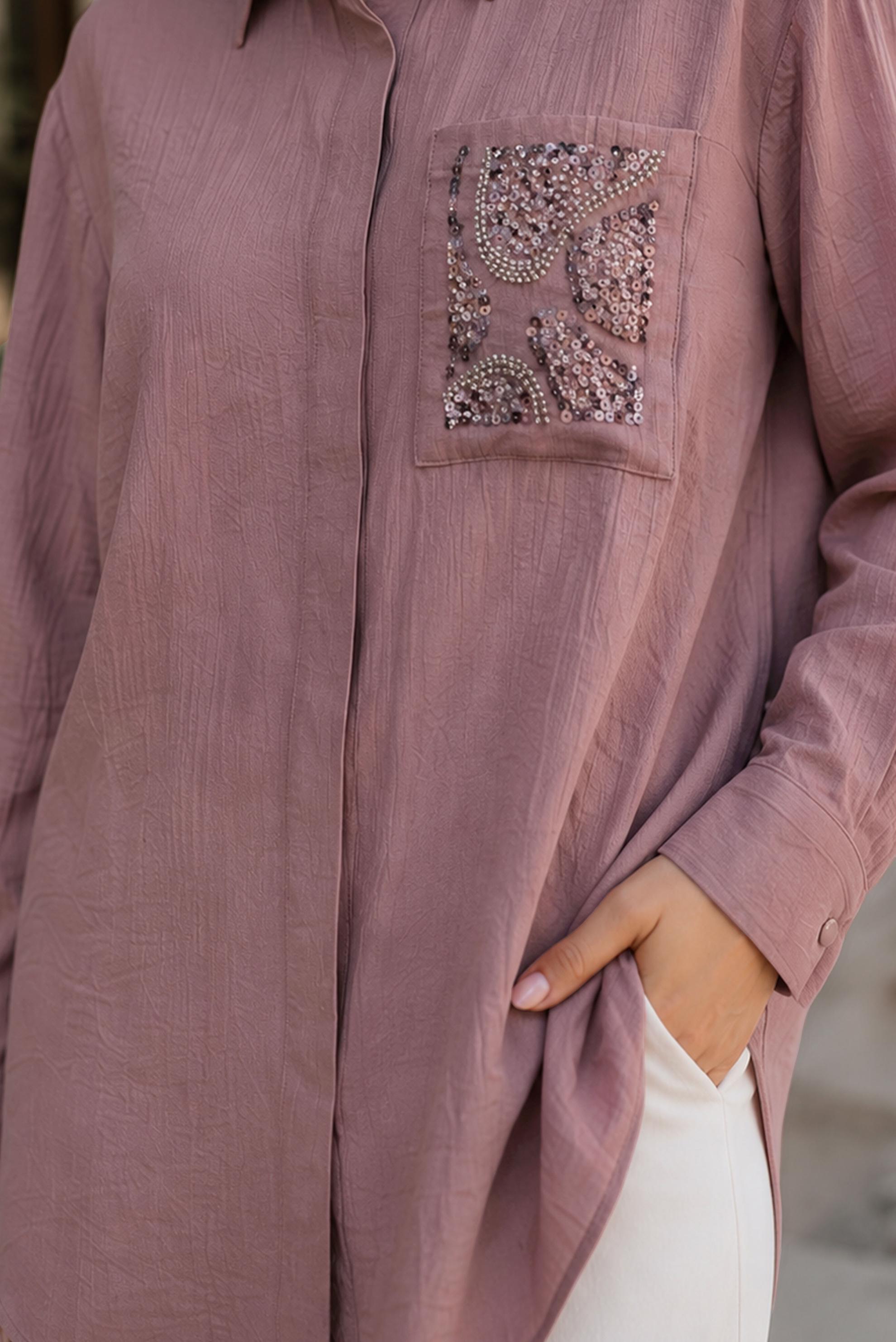 Hijab clothing PINK 20809 ÇİLEK TUNİK 42-50 TEK40
