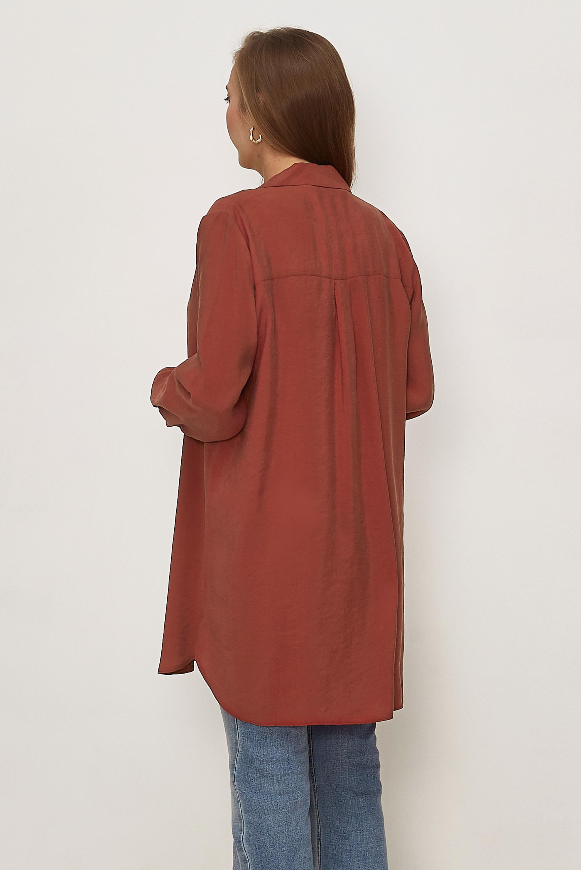 Hijab clothing ORANGE SHIRT COLLAR TUNIC 45720